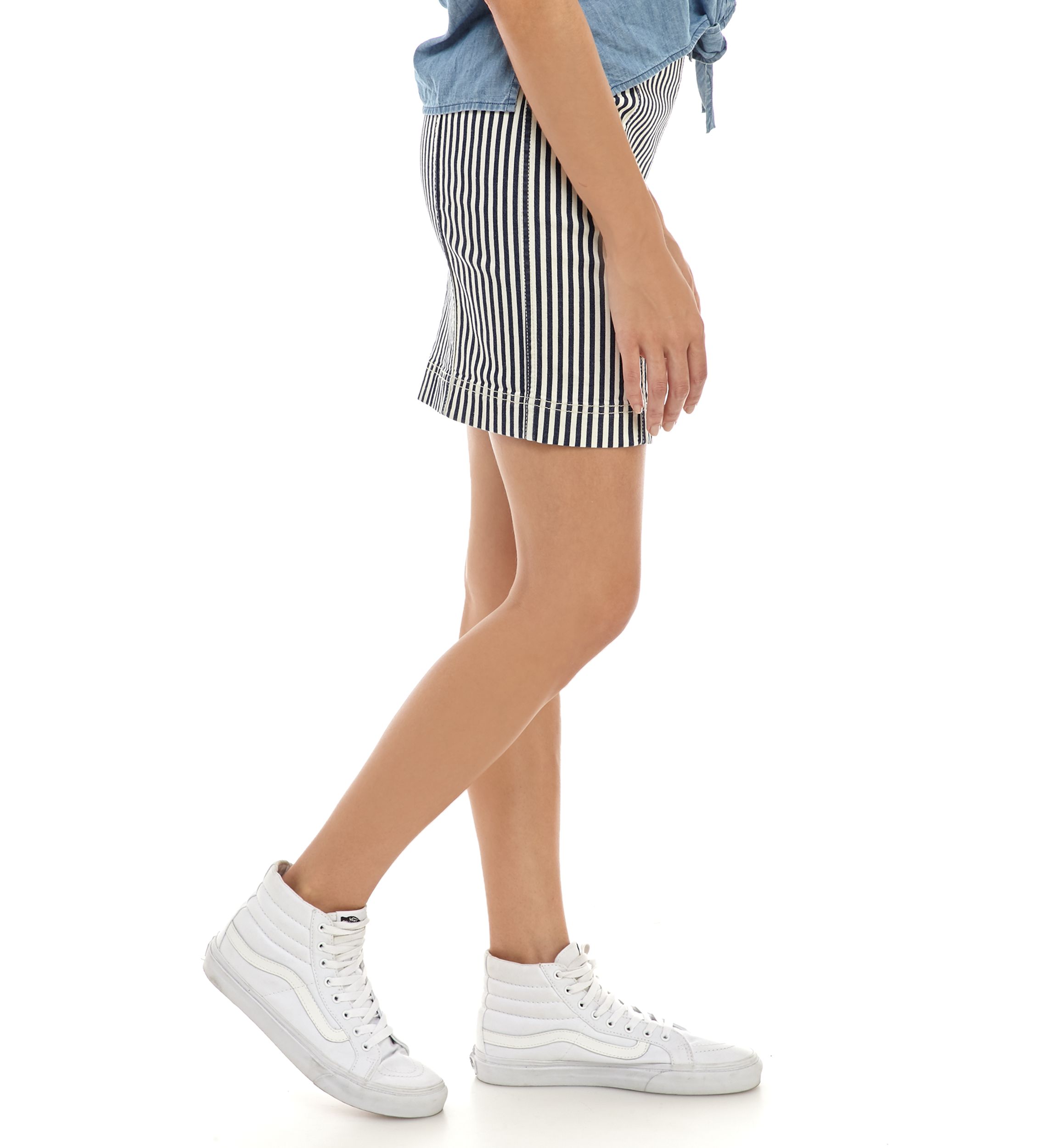 Juniors Seamed Mini Skirt