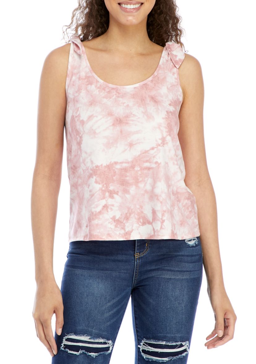 Juniors Tie Sleeve Tank with Headband