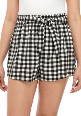 bebop paperbag gingham linen short