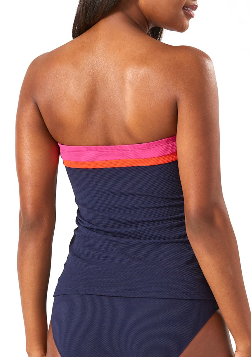 Color Block Swim Tankini Top