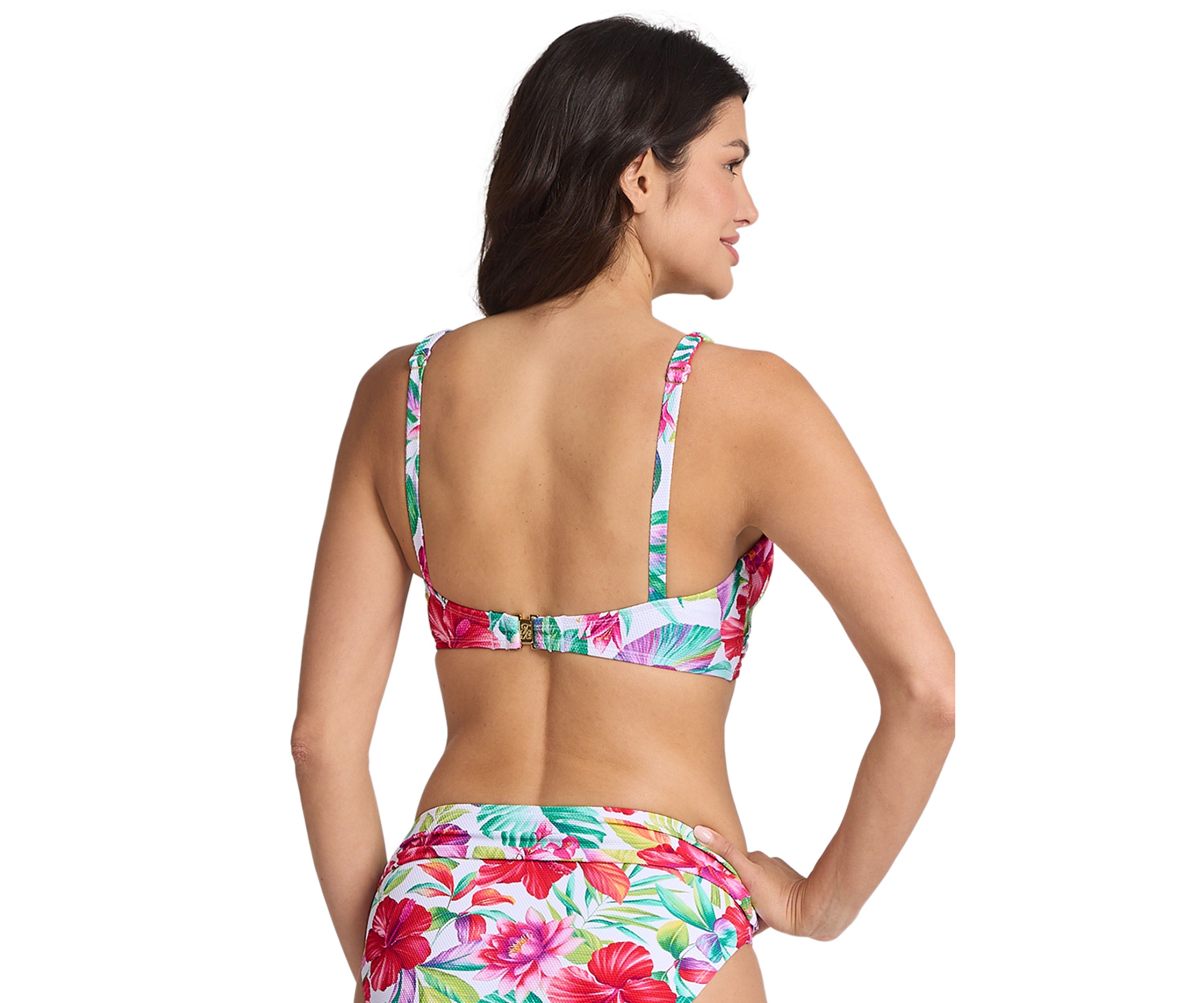 Island Cays Fiesta Underwire Wrap Front Bra Swim Top
