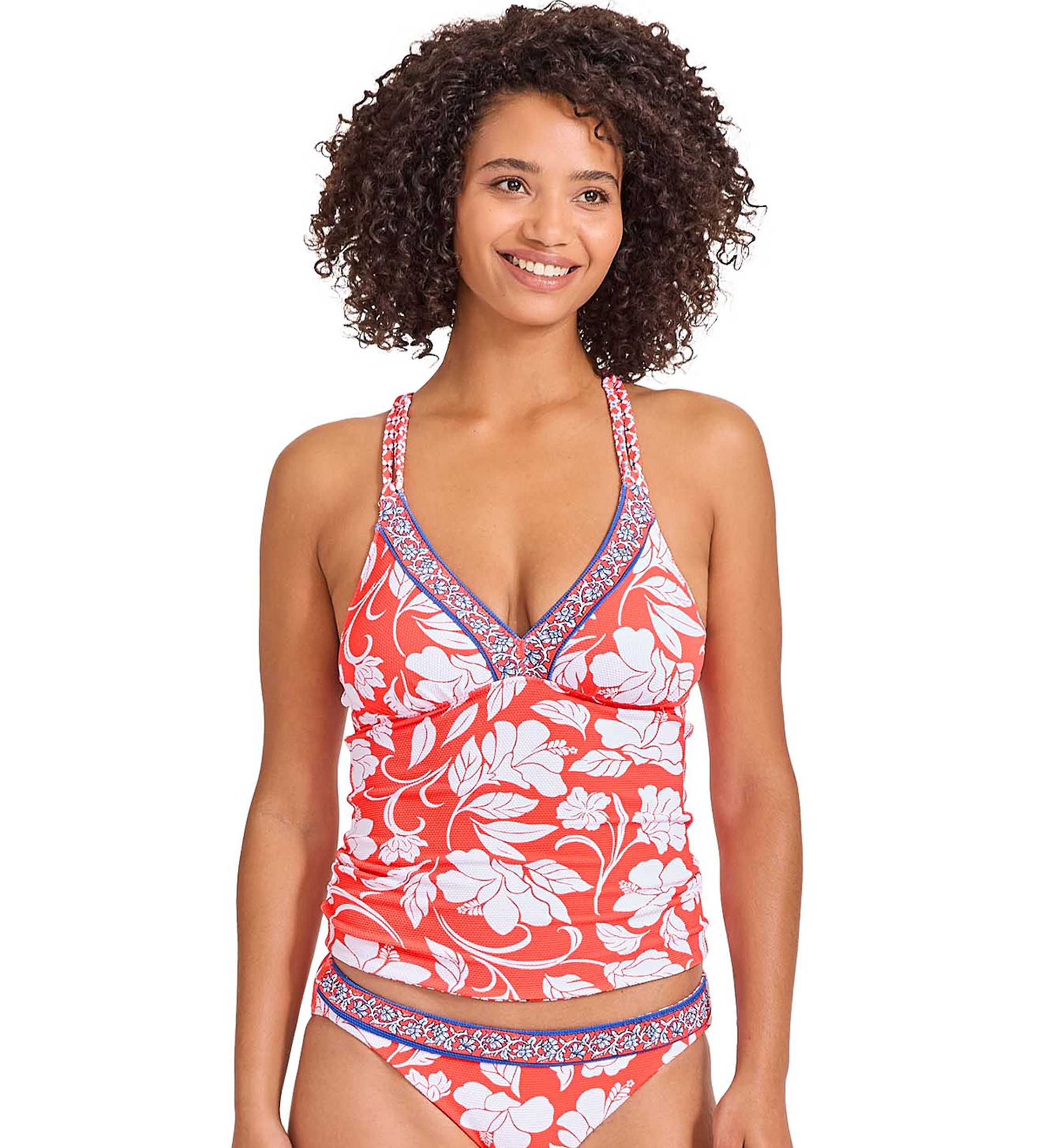 Island Cays Fiori Reverssible Crossback Tankini Swim Top