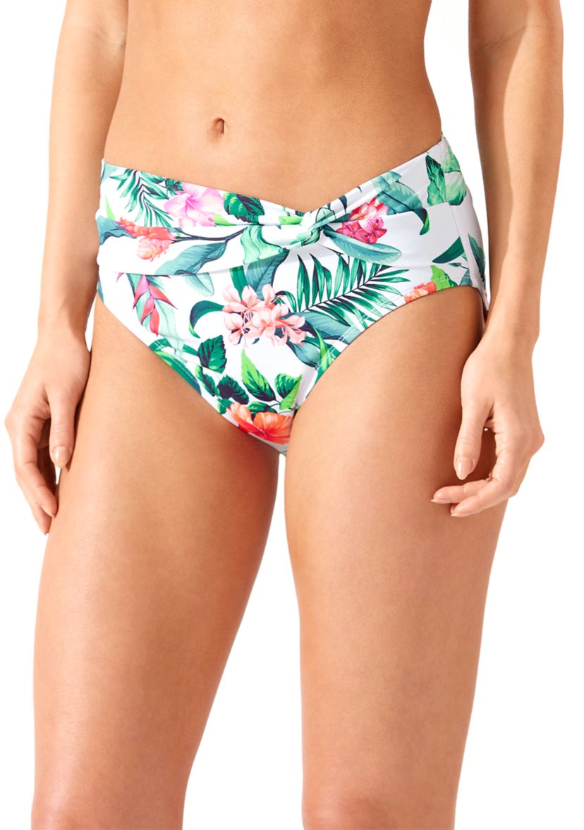 Tropi-Calling Twist High Waist Swim Bottoms 