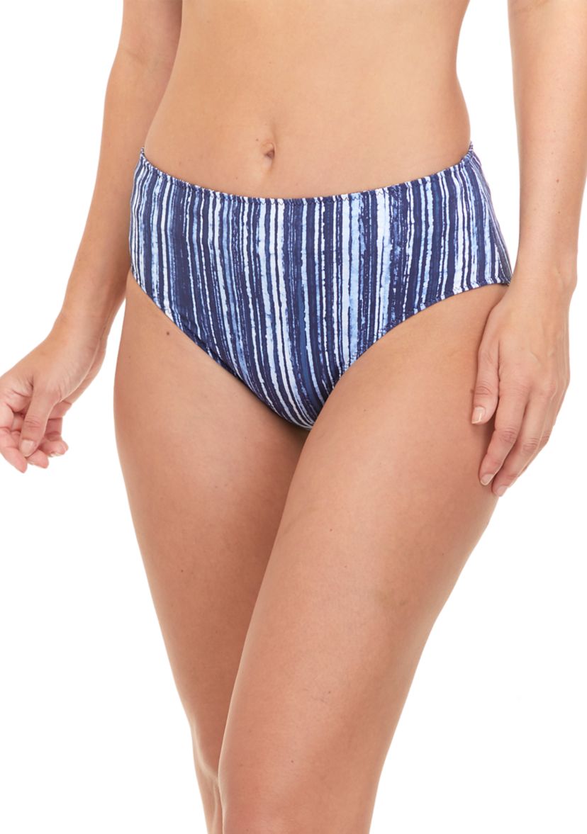 Sanibelle Blues Reversible High Waist Swim Bottoms