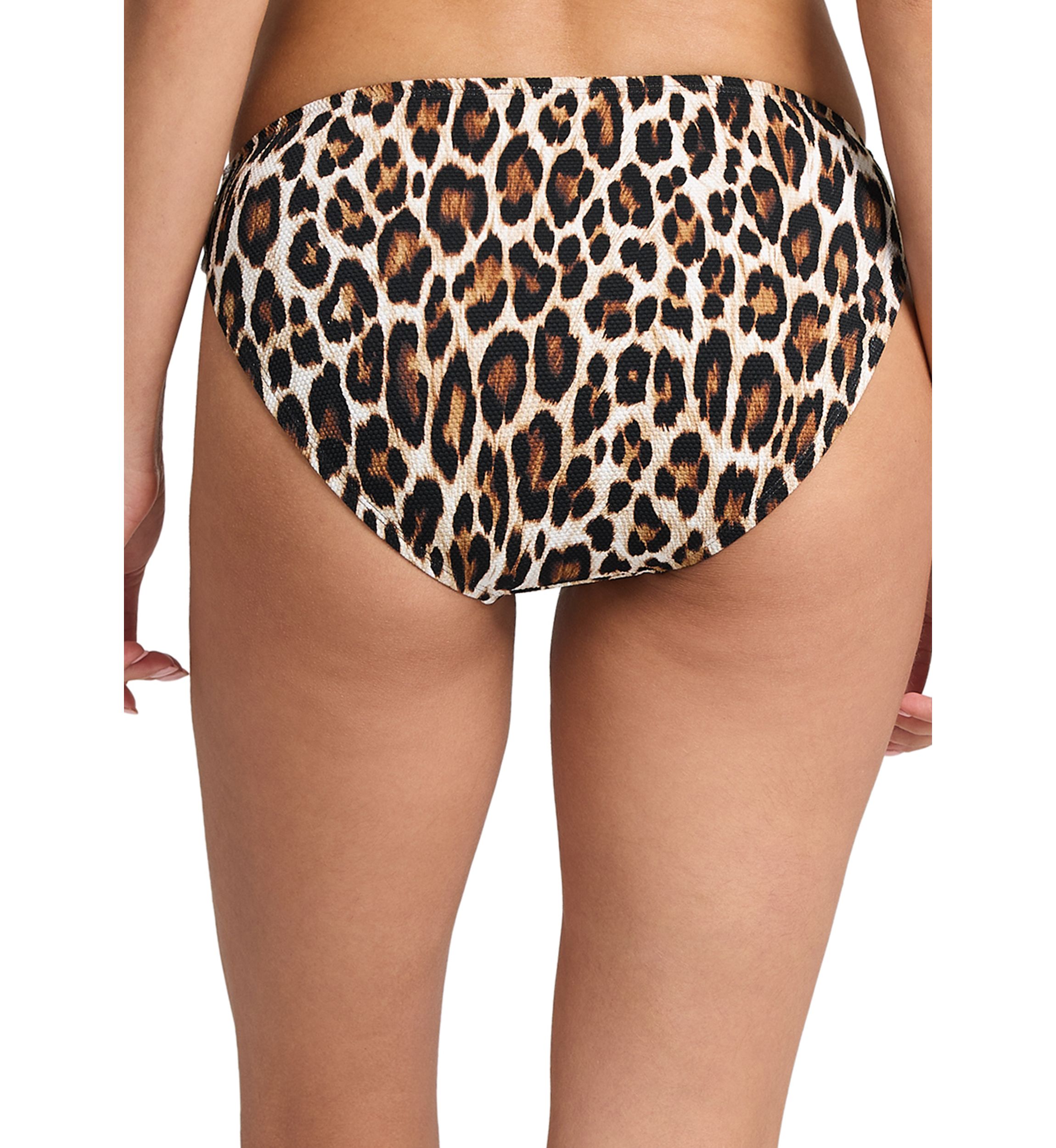 Island Cays Leopard Side Shirred Swim Hipster 