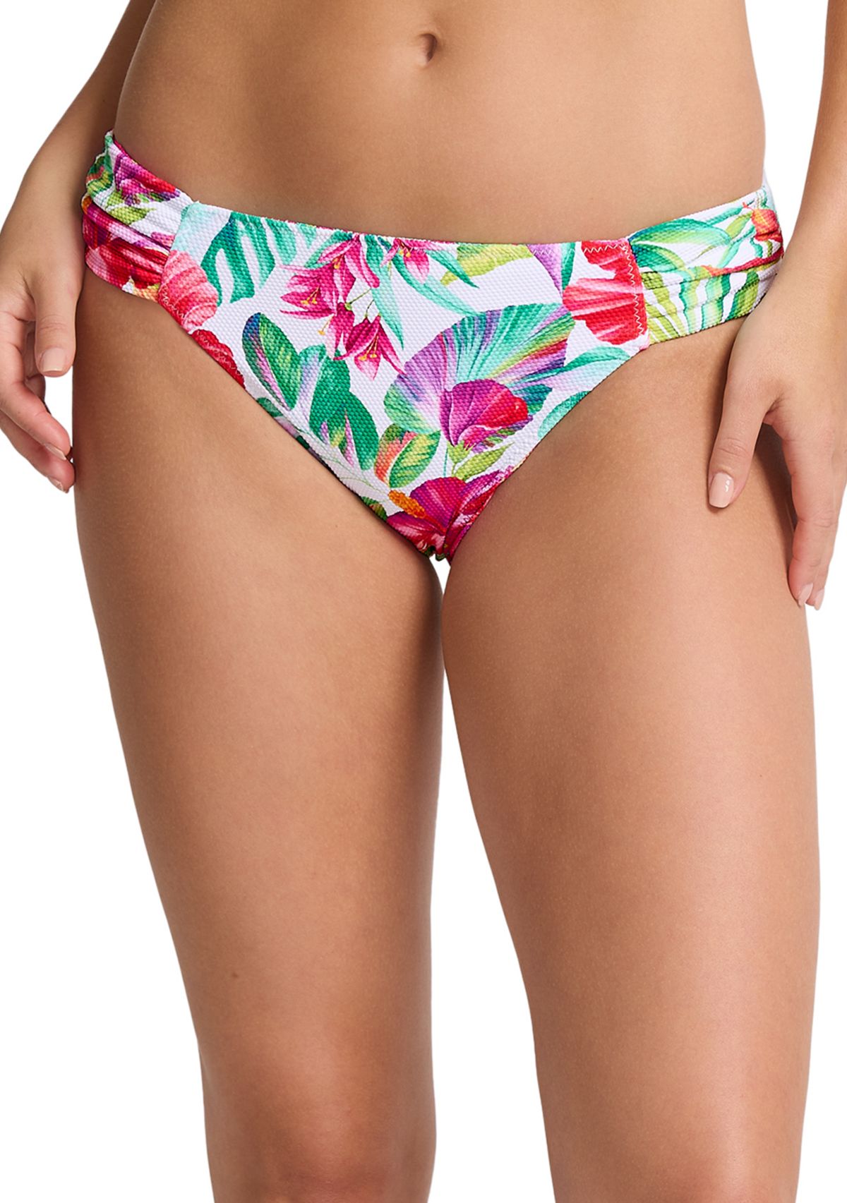 Island Cays Fiesta Reversible Side Shirred Swim Hipster 