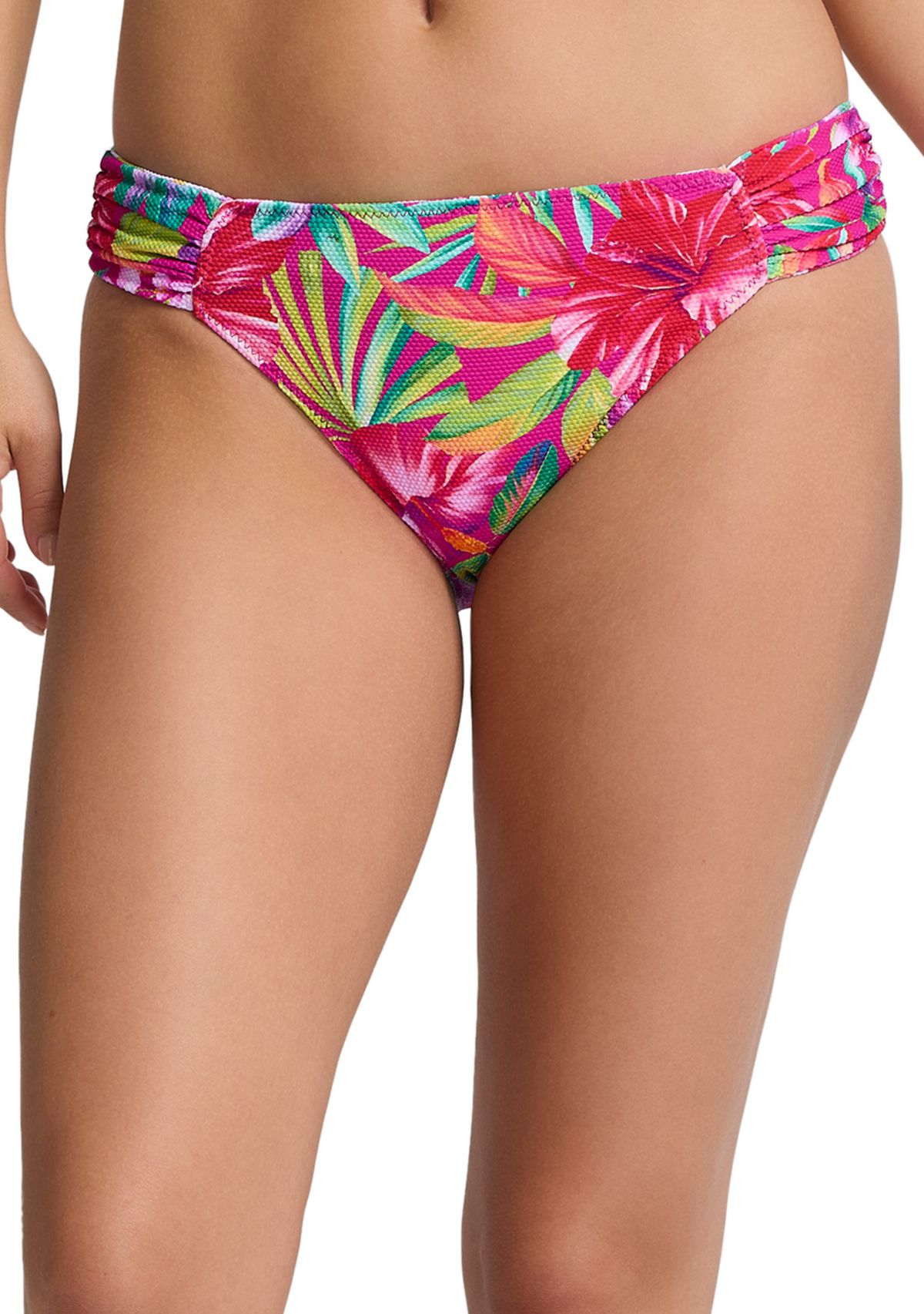 Island Cays Fiesta Reversible Side Shirred Swim Hipster 