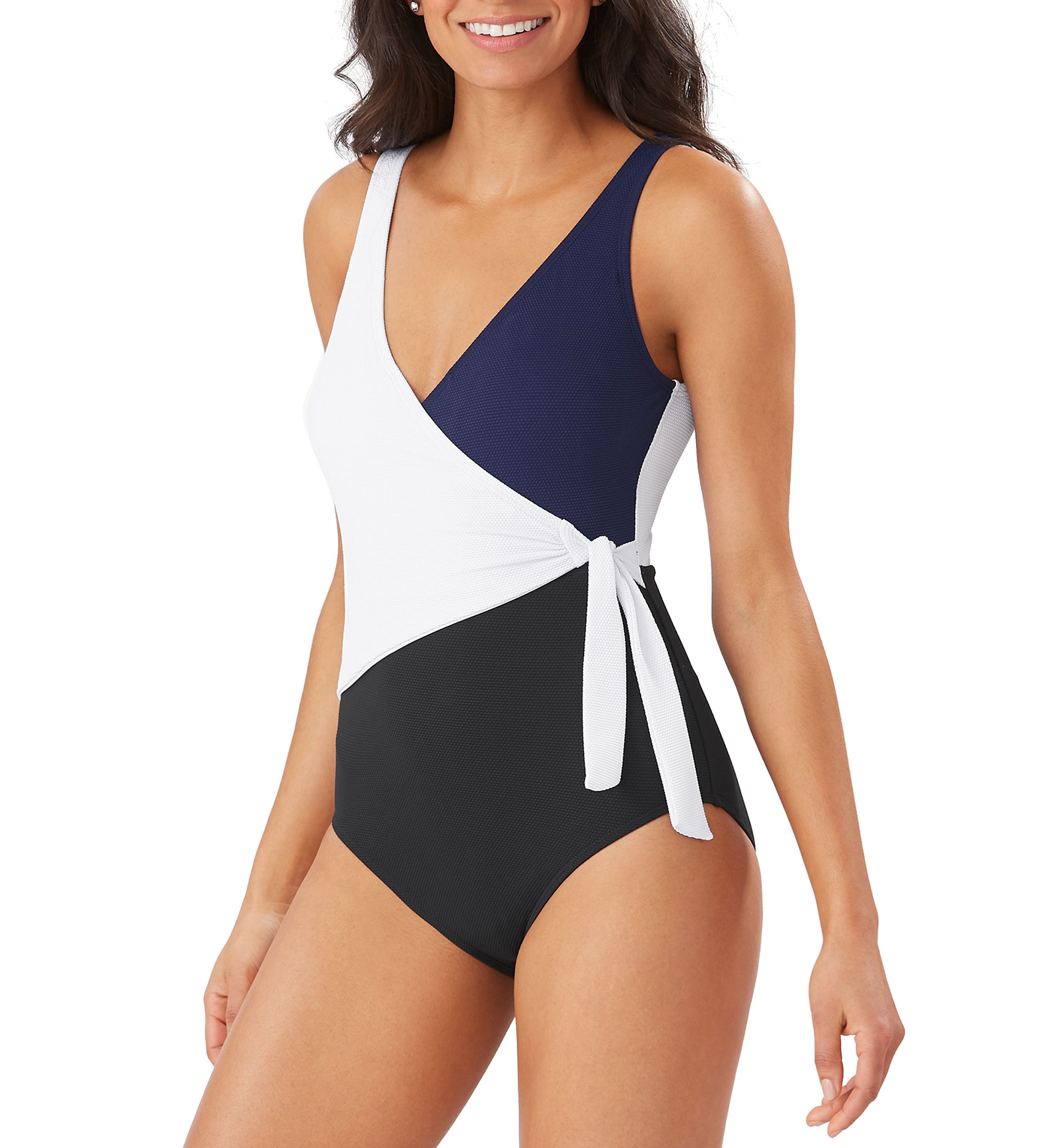 Island cays colorblock wrap front 1pc
