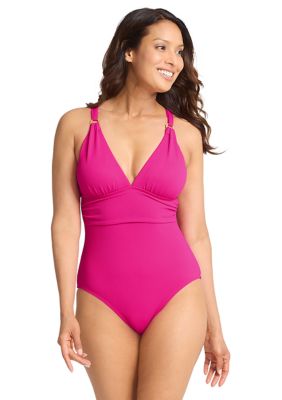 Tommy Bahama Women's Island Cays V-Neck One Piece Swimsuit -  1802706SS300509