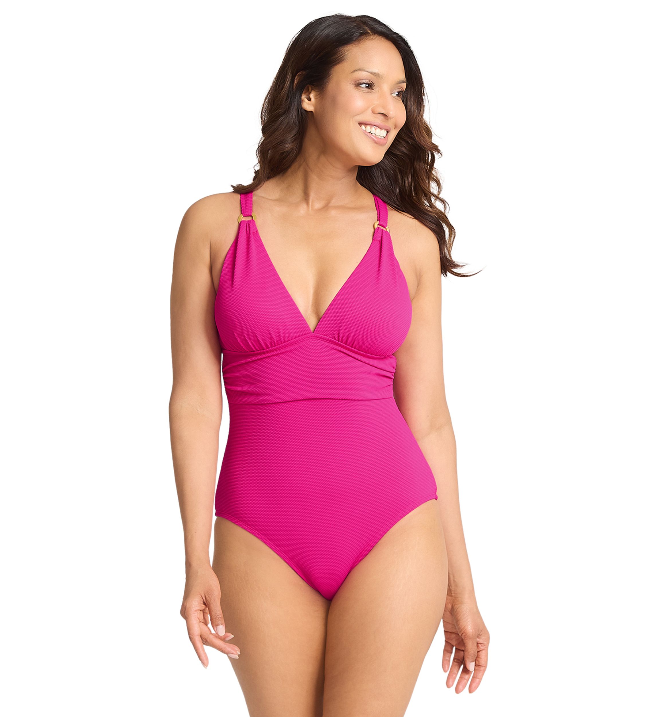Island Cays V-Neck One Piece Swimsuit 