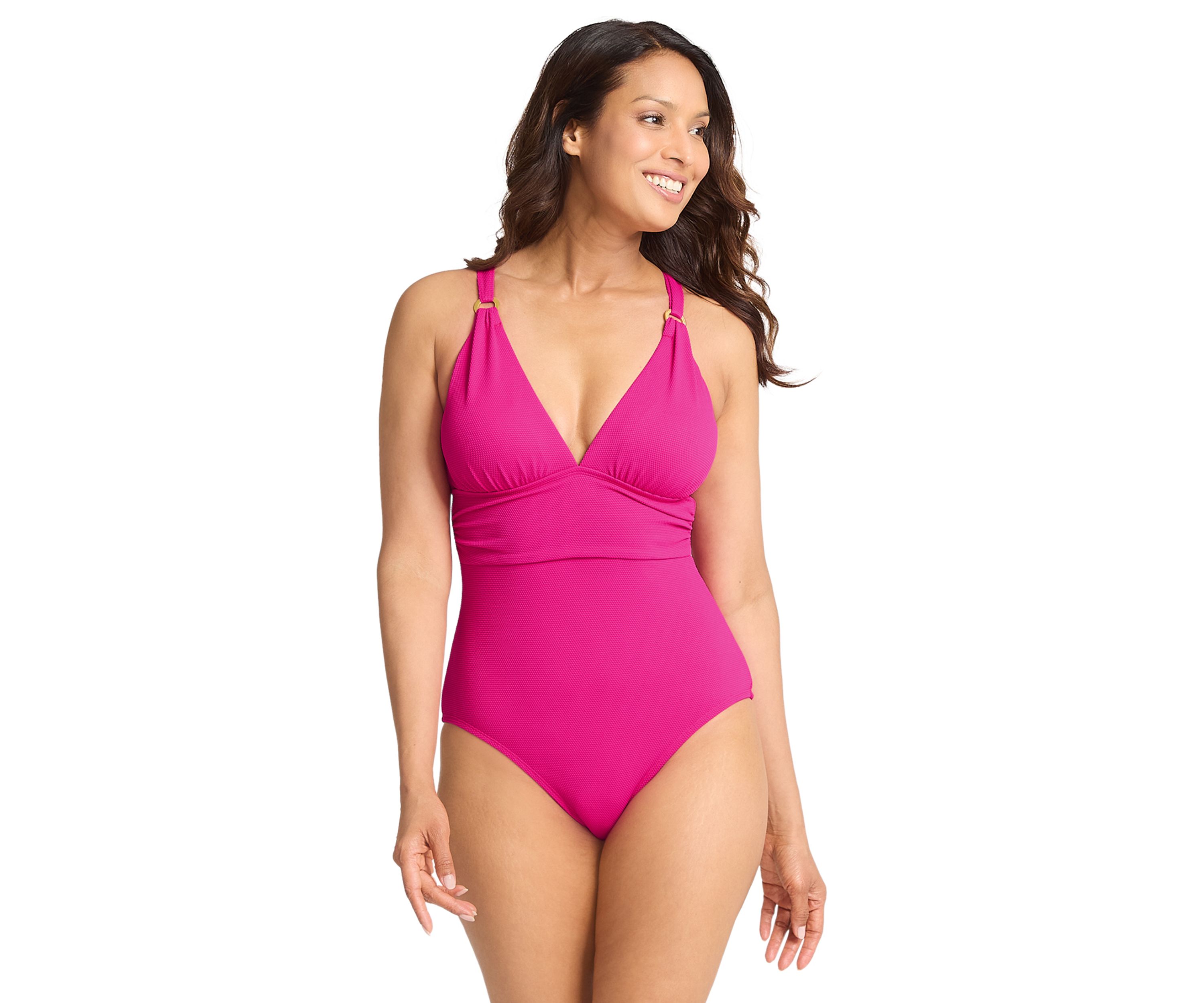 Island Cays V-Neck One Piece Swimsuit 