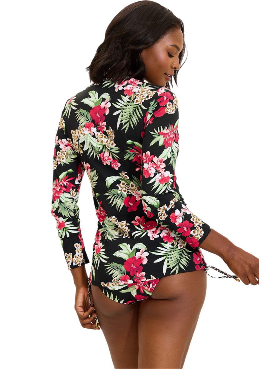 Lily Cat 1/2 Zip Long Sleeve Rashguard 