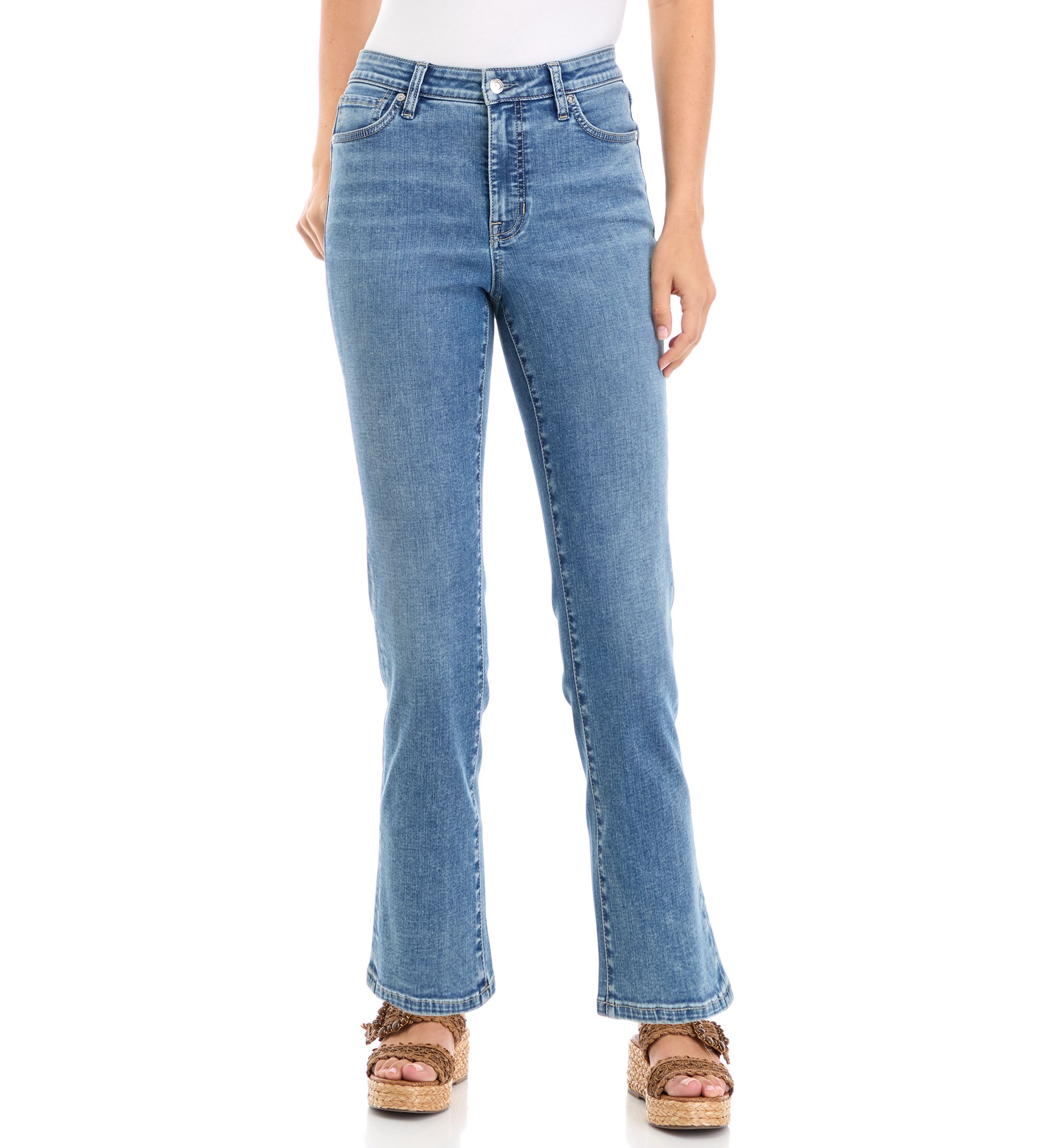 Womens Mid Rise Bootcut Jeans