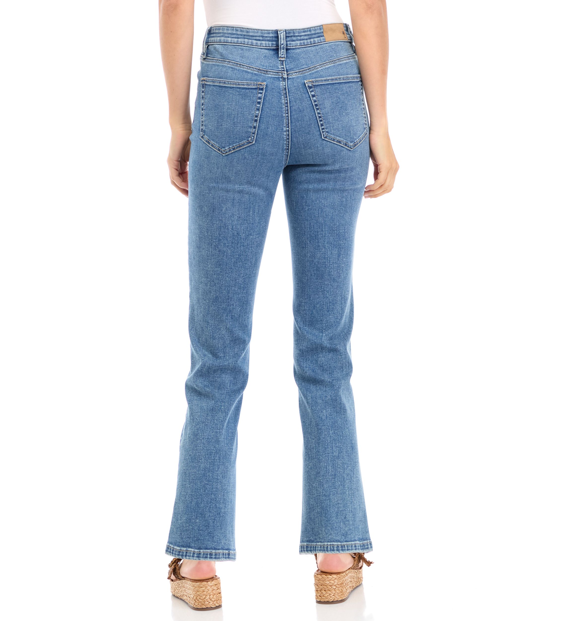 Womens Mid Rise Bootcut Jeans