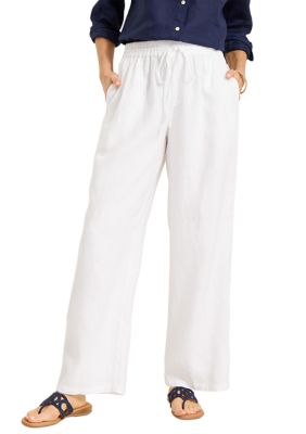 Tommy Bahama Women's Two Palms Easy Linen Pants, White, XL