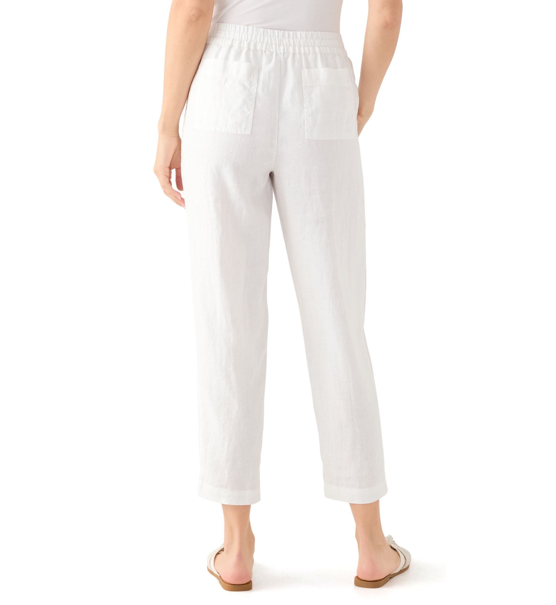 Womens Two Palms Tapered Linen Pant