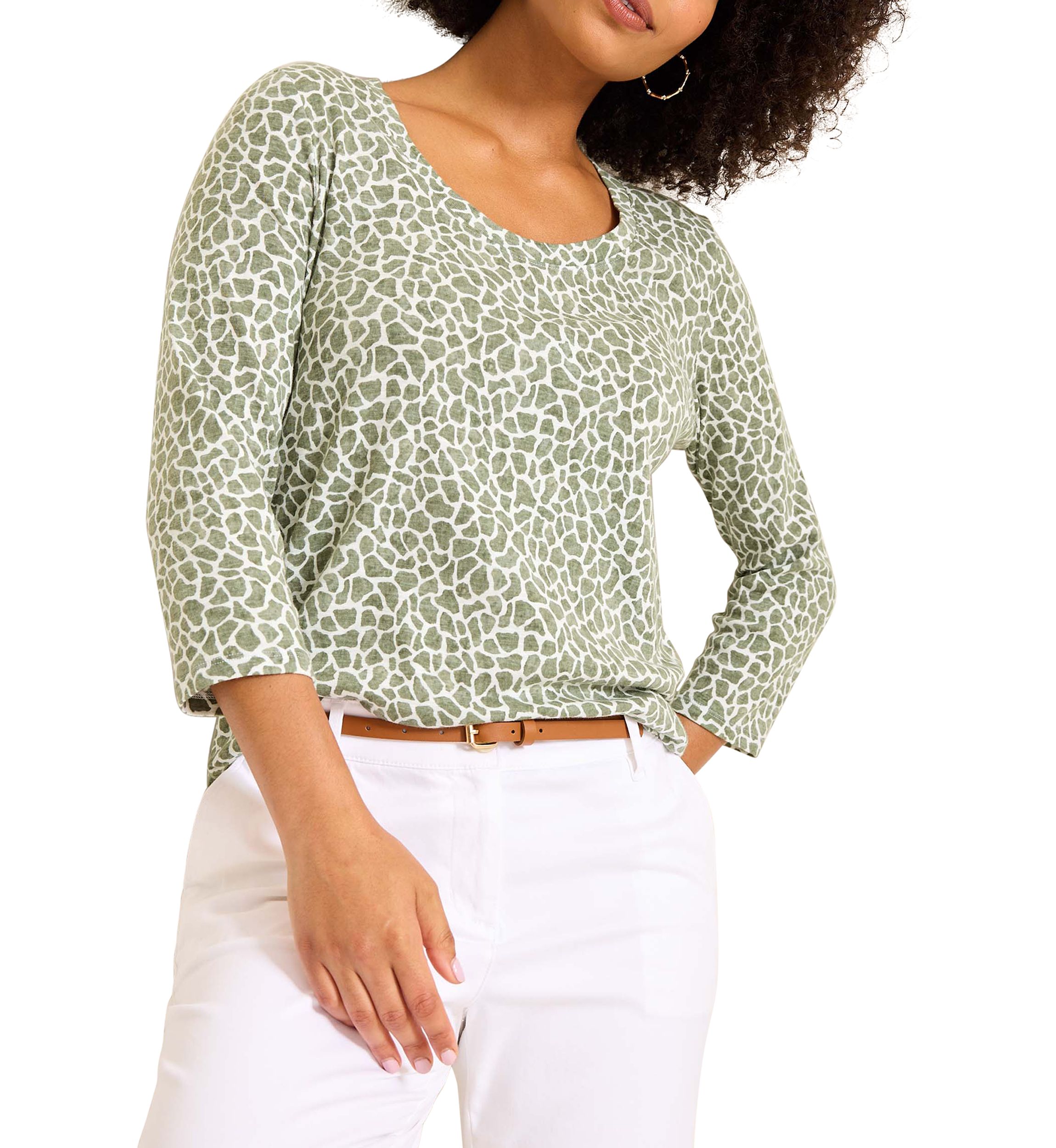 Womens Ashby Isles Safari Spots T-Shirt 
