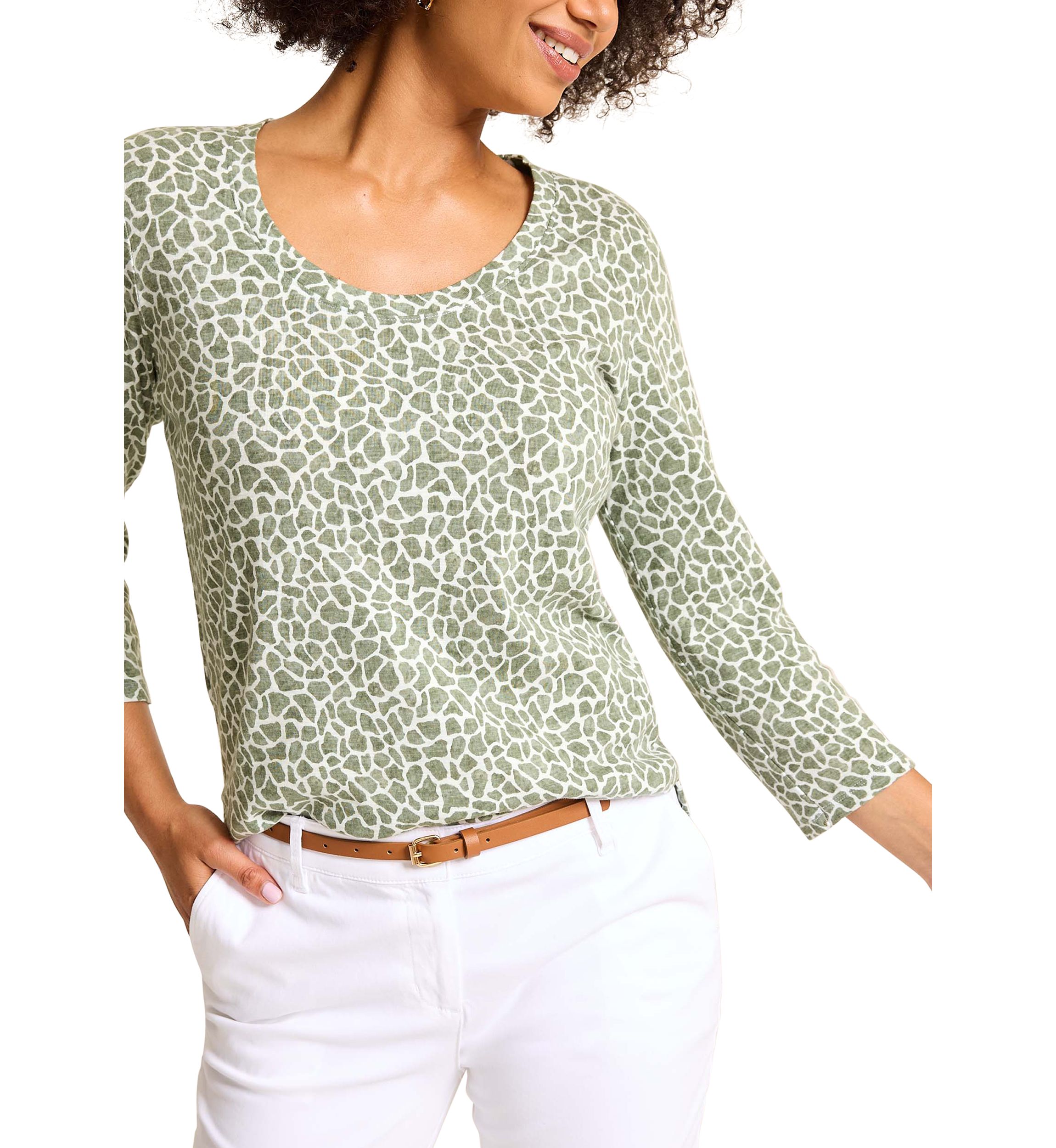 Womens Ashby Isles Safari Spots T-Shirt 