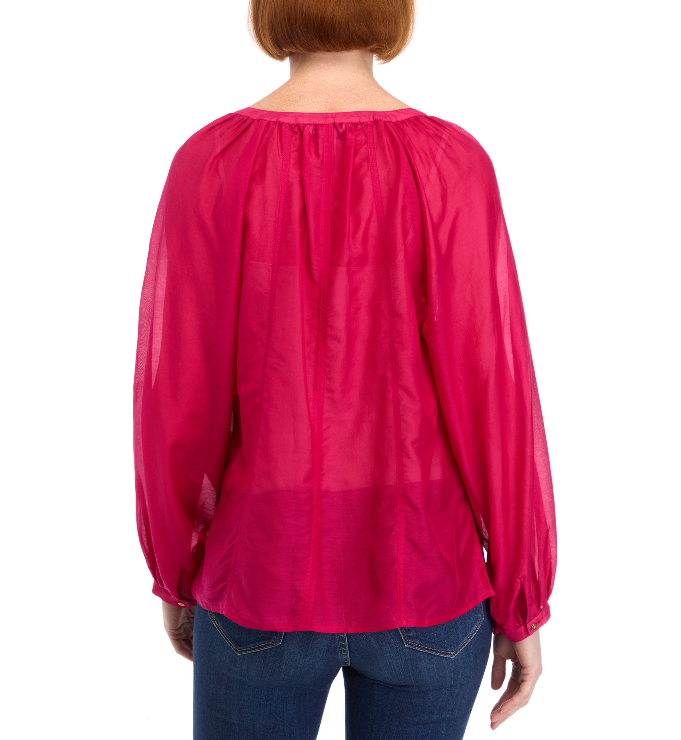 Womens Long Sleeve Peasant Top 