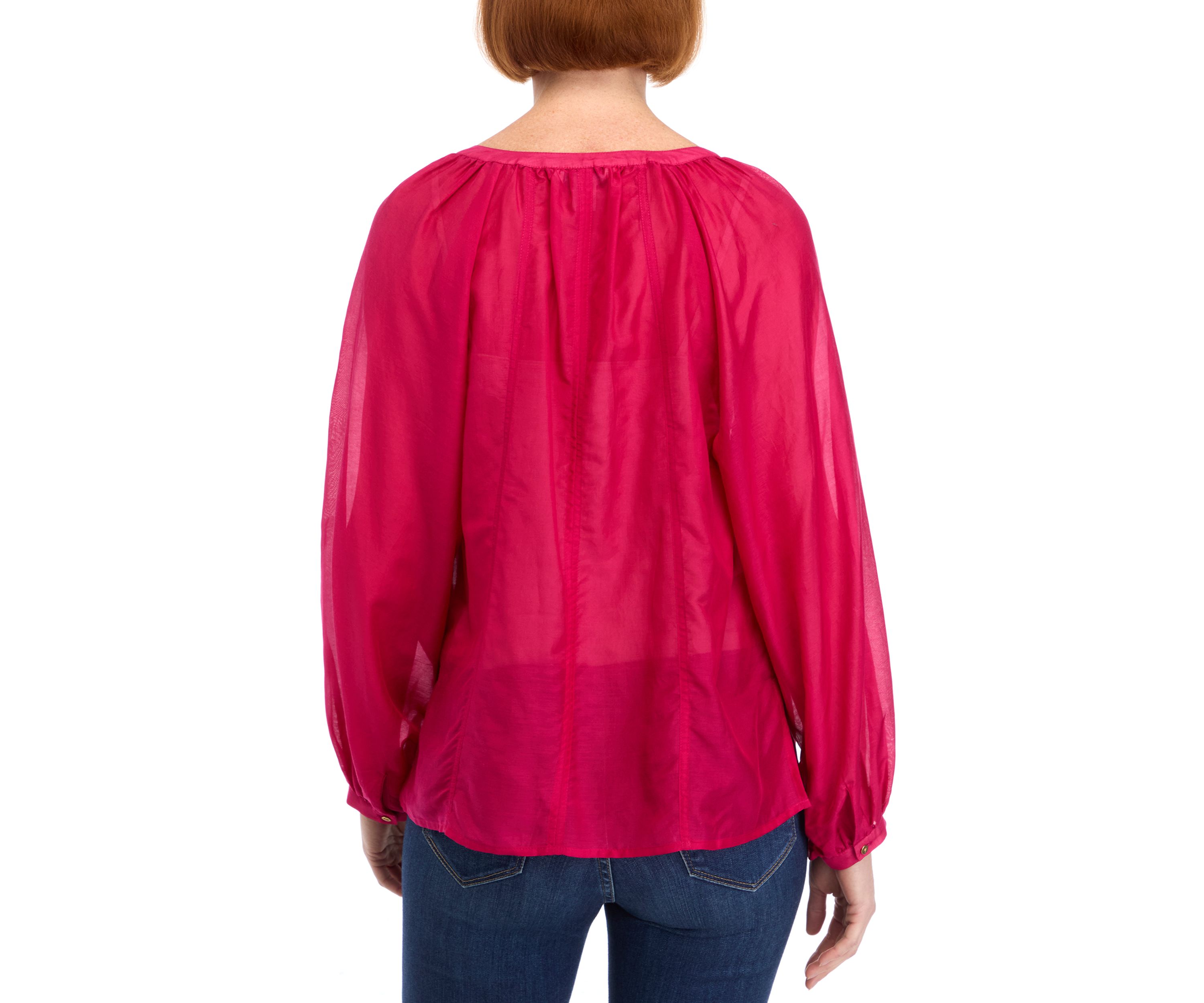 Womens Long Sleeve Peasant Top 