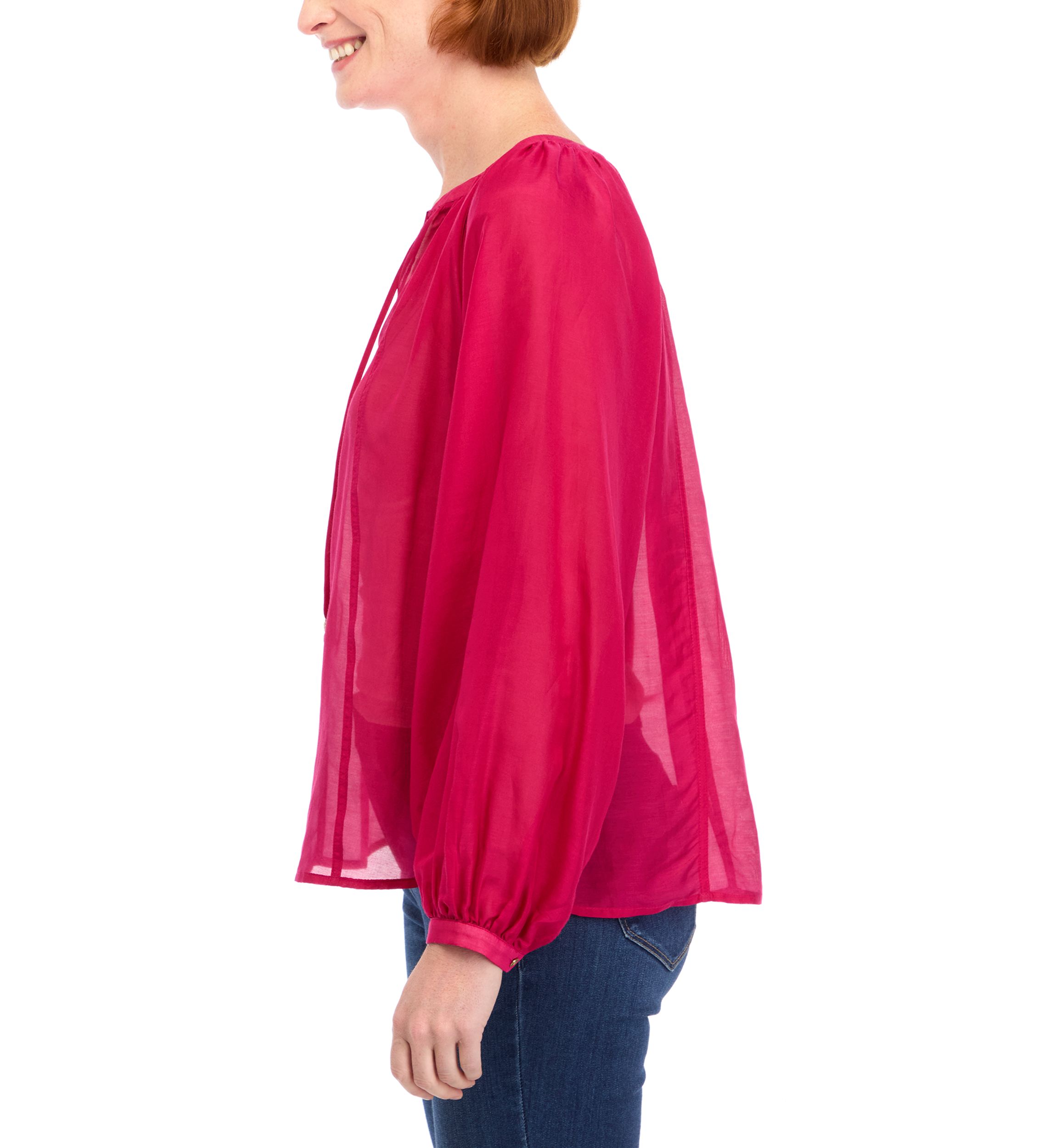 Womens Long Sleeve Peasant Top 