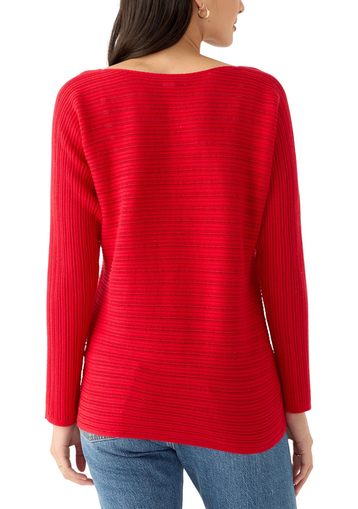 Womens Jewel Bay Sequin V-Neck Sweater 