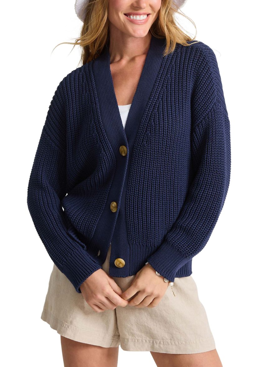 Womens Zoe Cotton Shaker Stitch Cardigan 