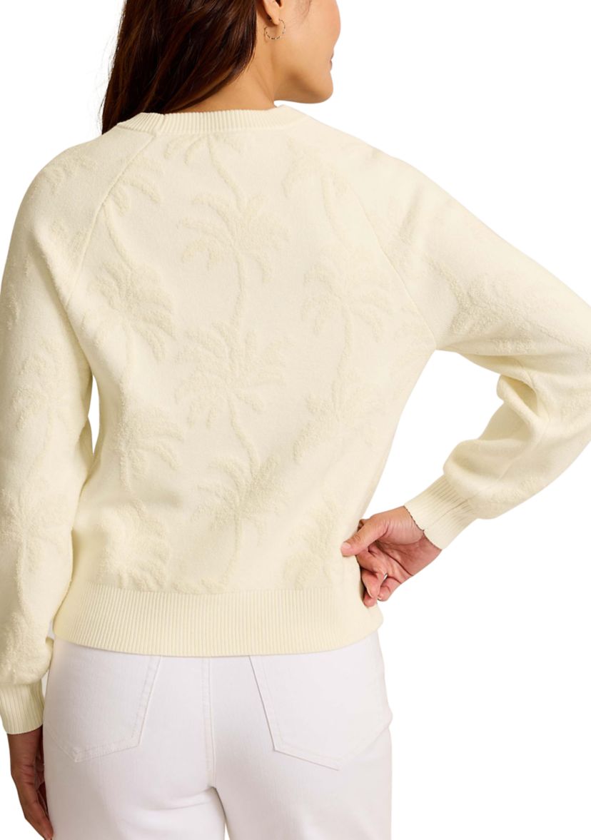 Womens Beachside Palm Crew Pullover 