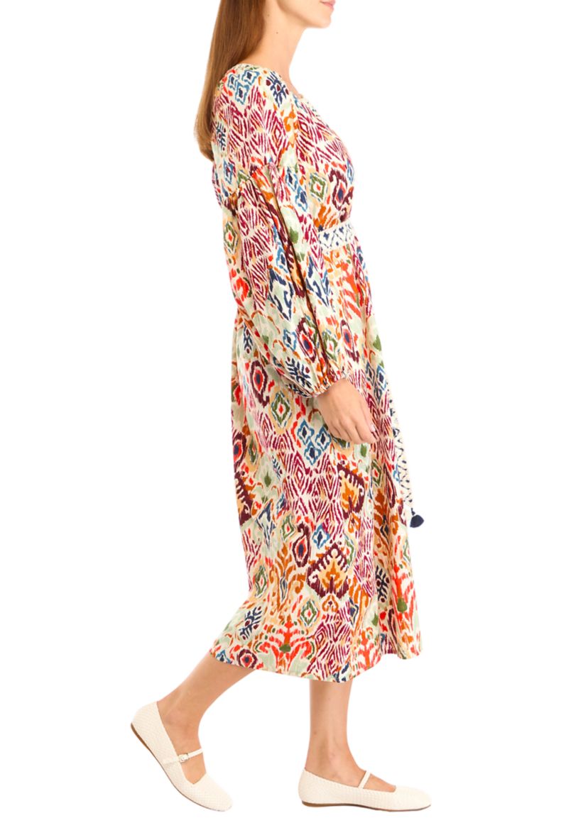 Womens Vista Cove Long Sleeve Midi Dress