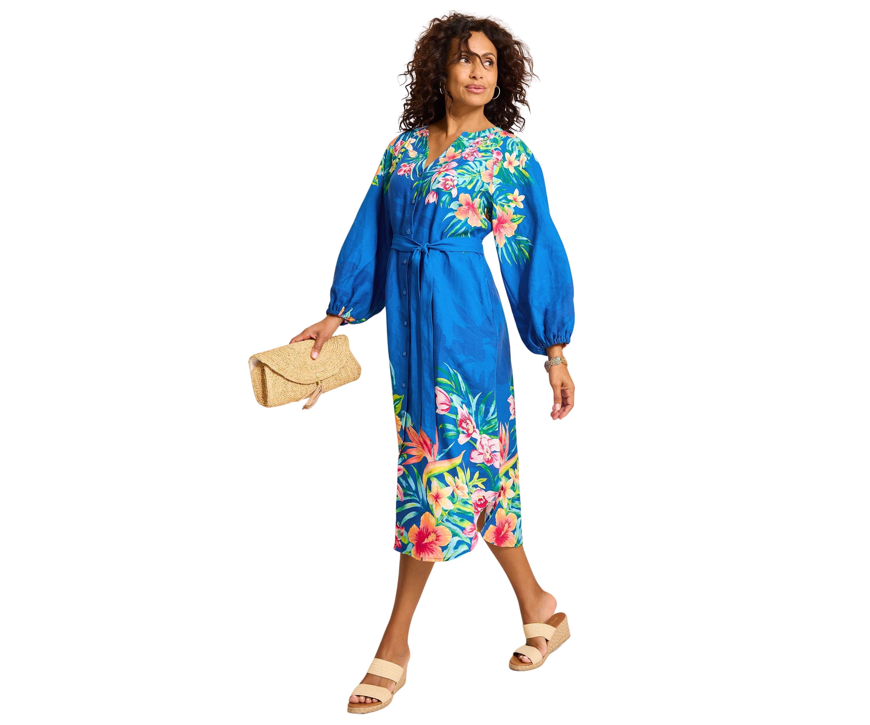 Womens Tropiflore Midi Dress