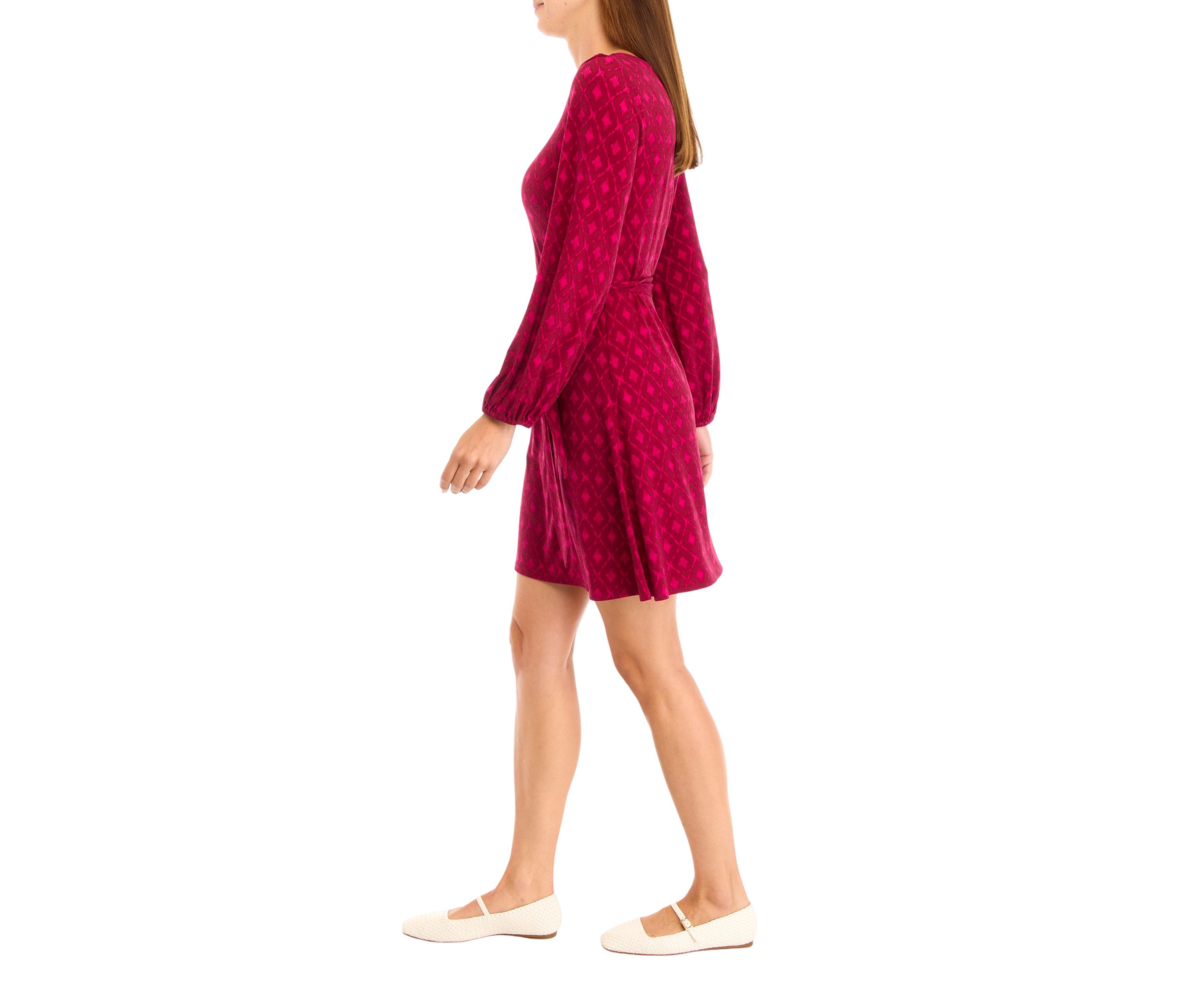 Womens Diamond Cay Long Sleeve Short Dress 