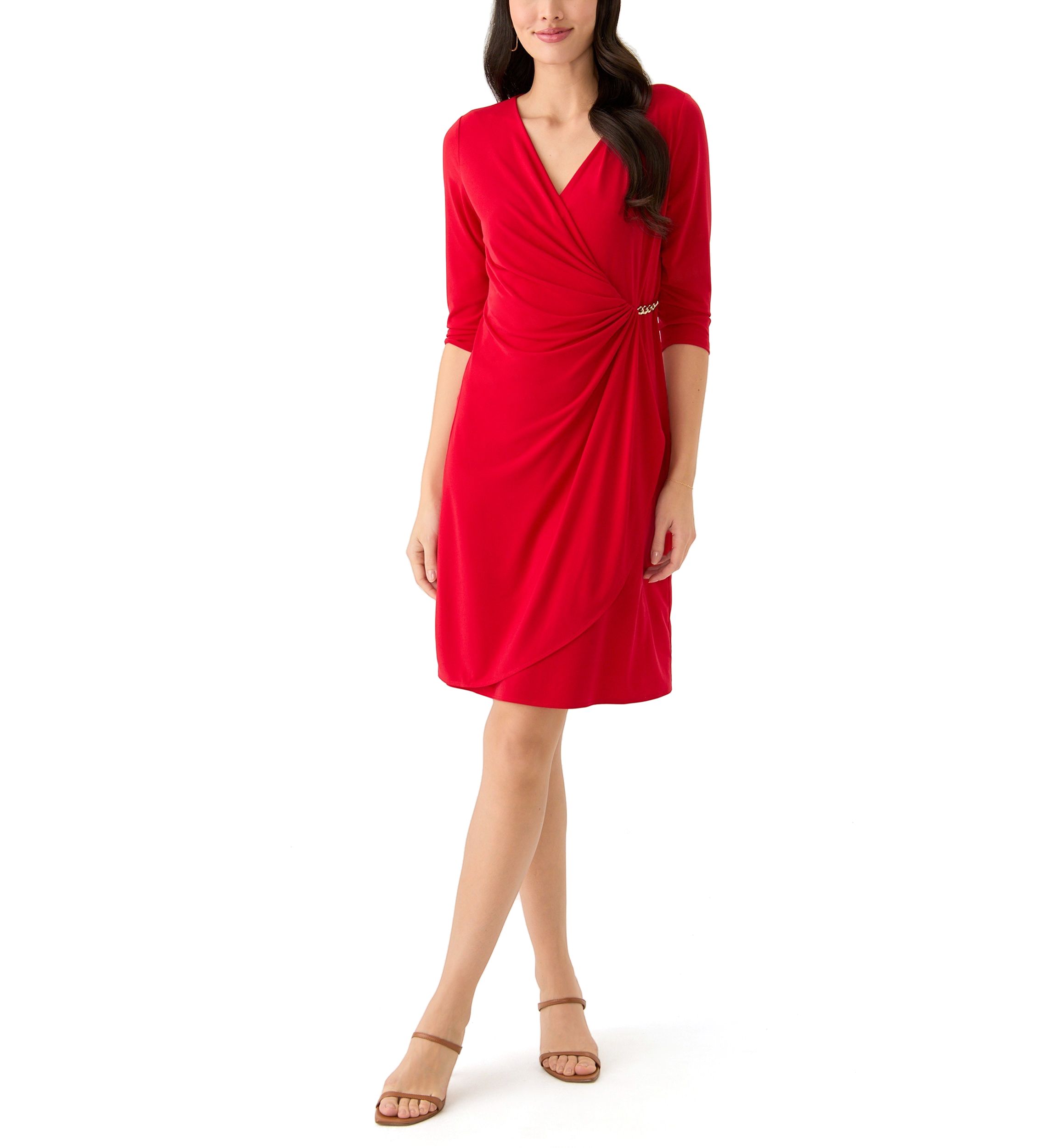 Womens Clara Wrap Chain Dress