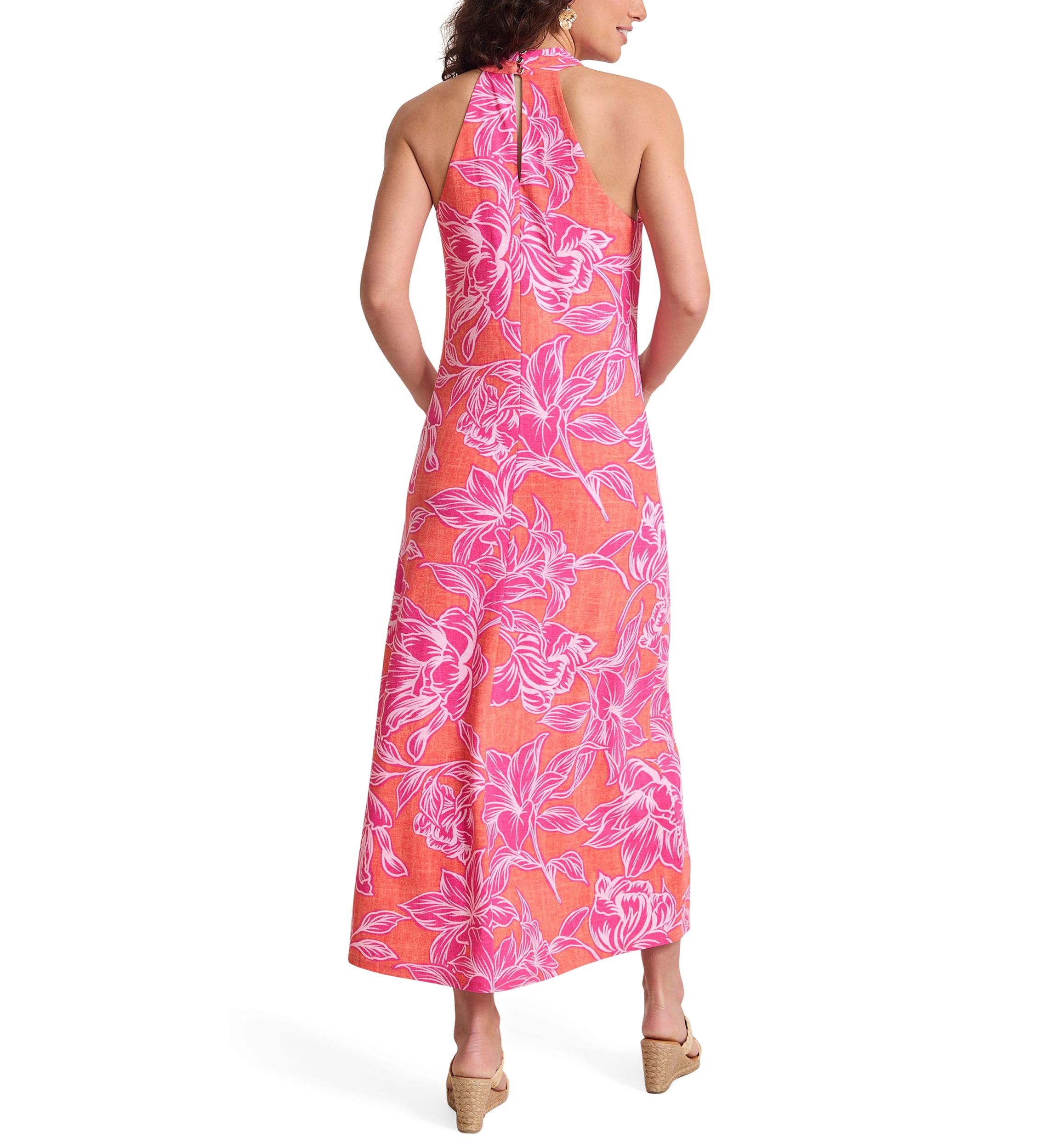 Womens Paradiso Petals Halter Maxi Dress