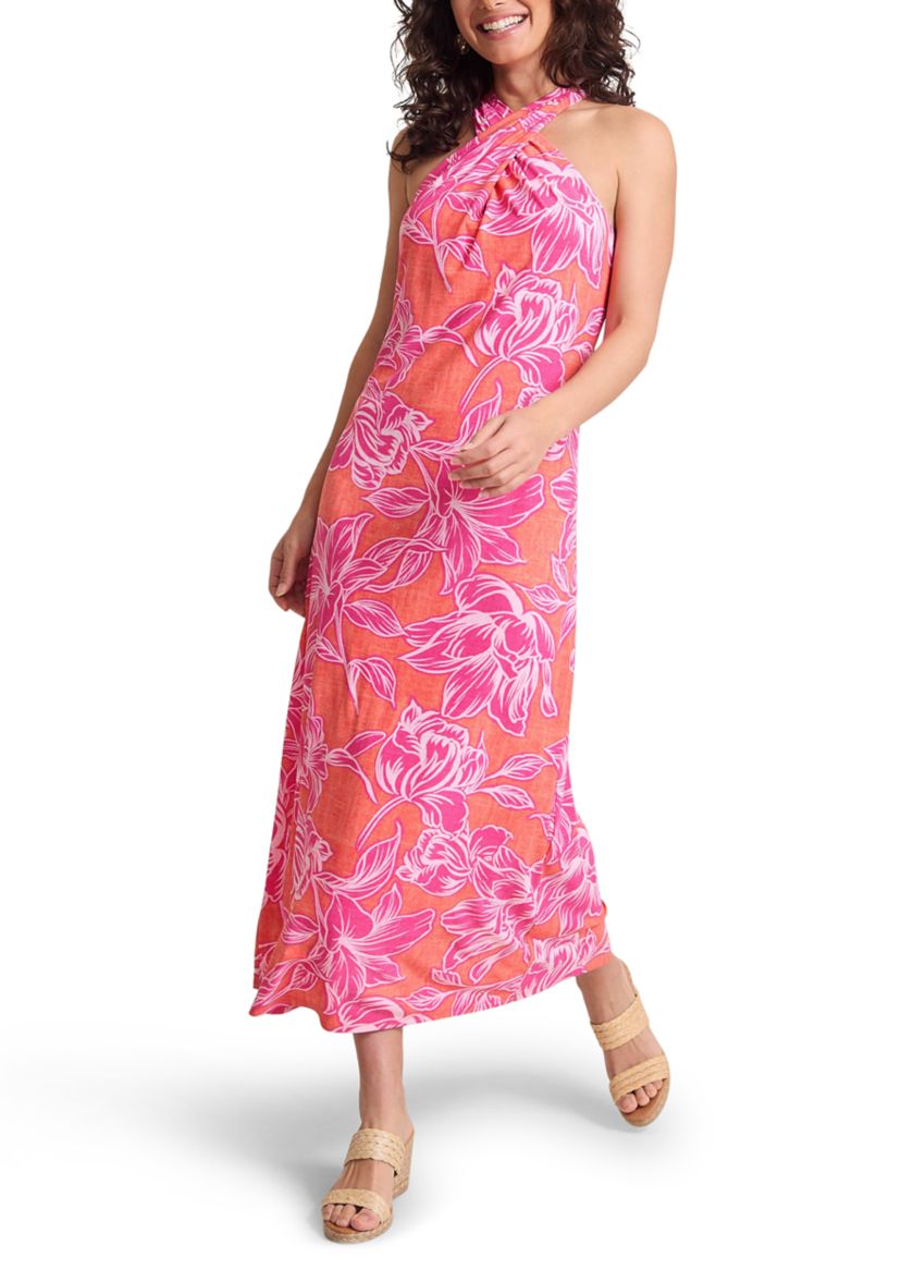 Womens Paradiso Petals Halter Maxi Dress