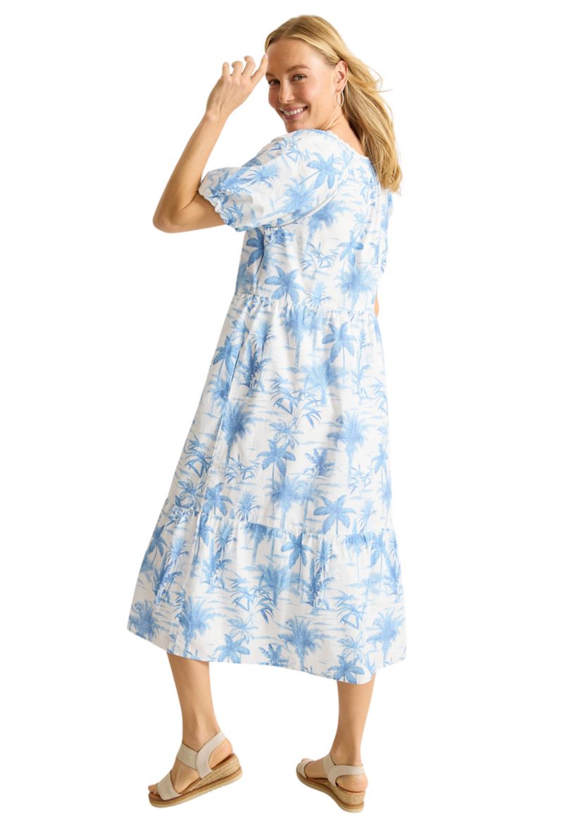 Womens Fortuna Fronds Midi Dress