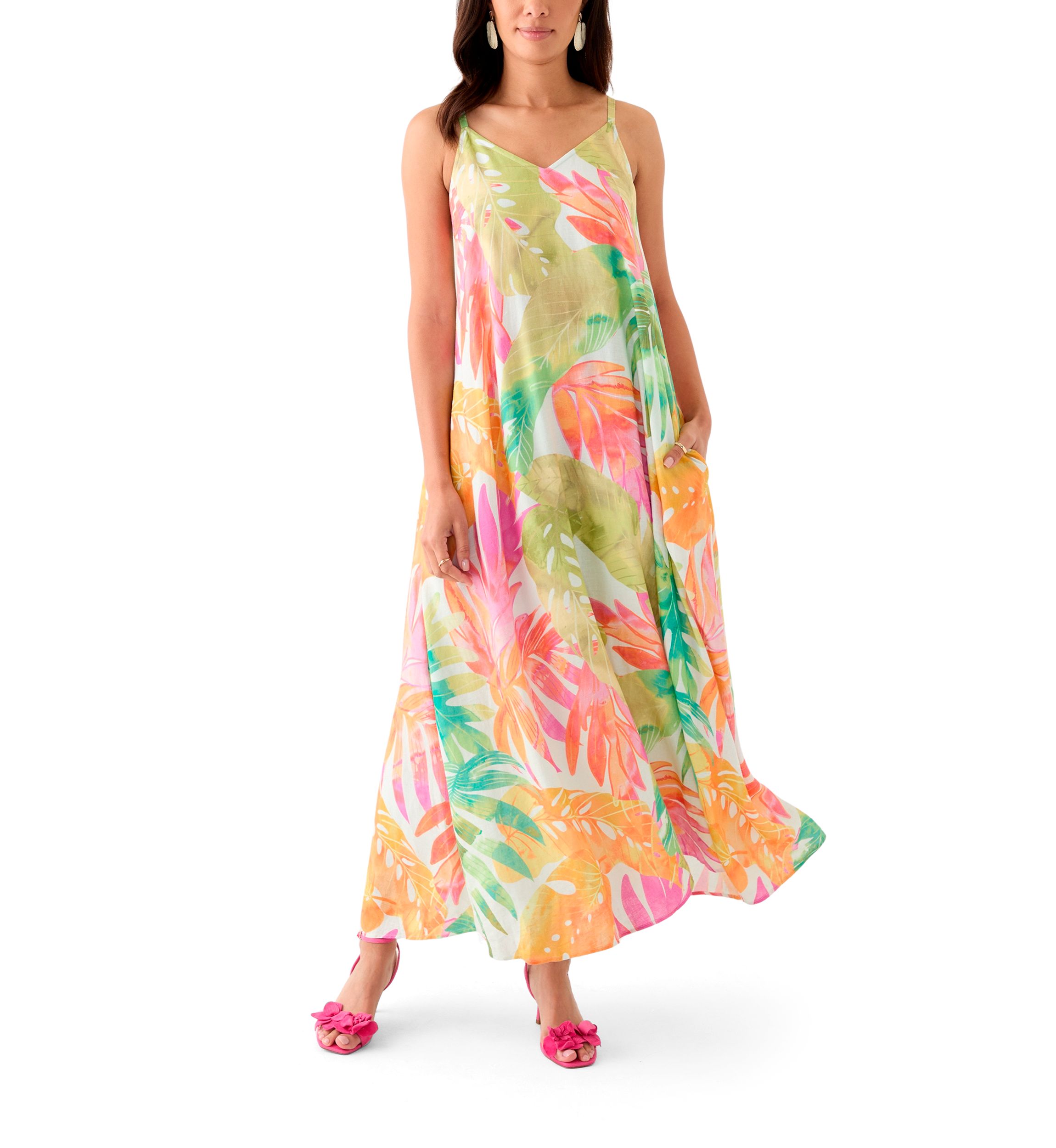 Womens Tropicana Isle Sleeveless Maxi Dress