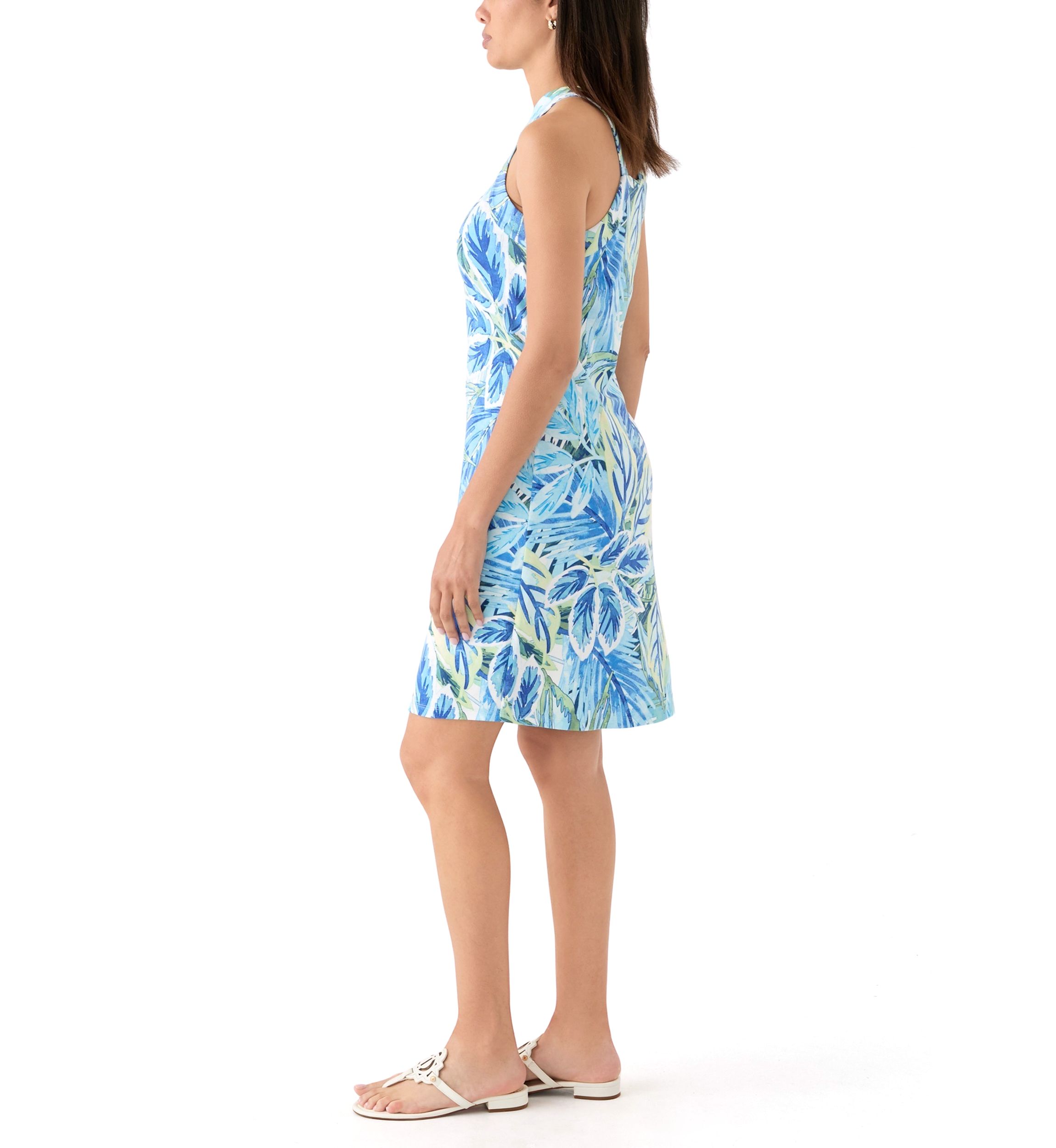 Womens Sleeveless Darcy Frond Grove Halter Dress