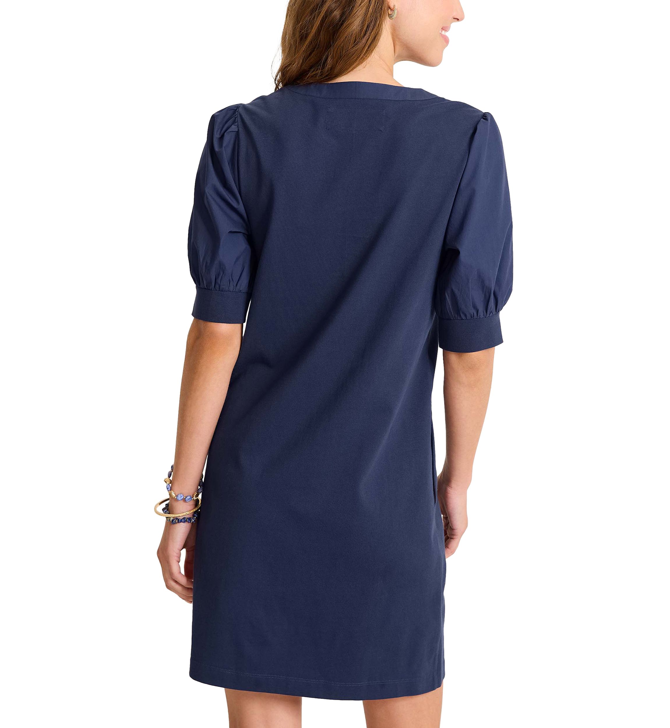 Womens Islandscape Henley Short Dress