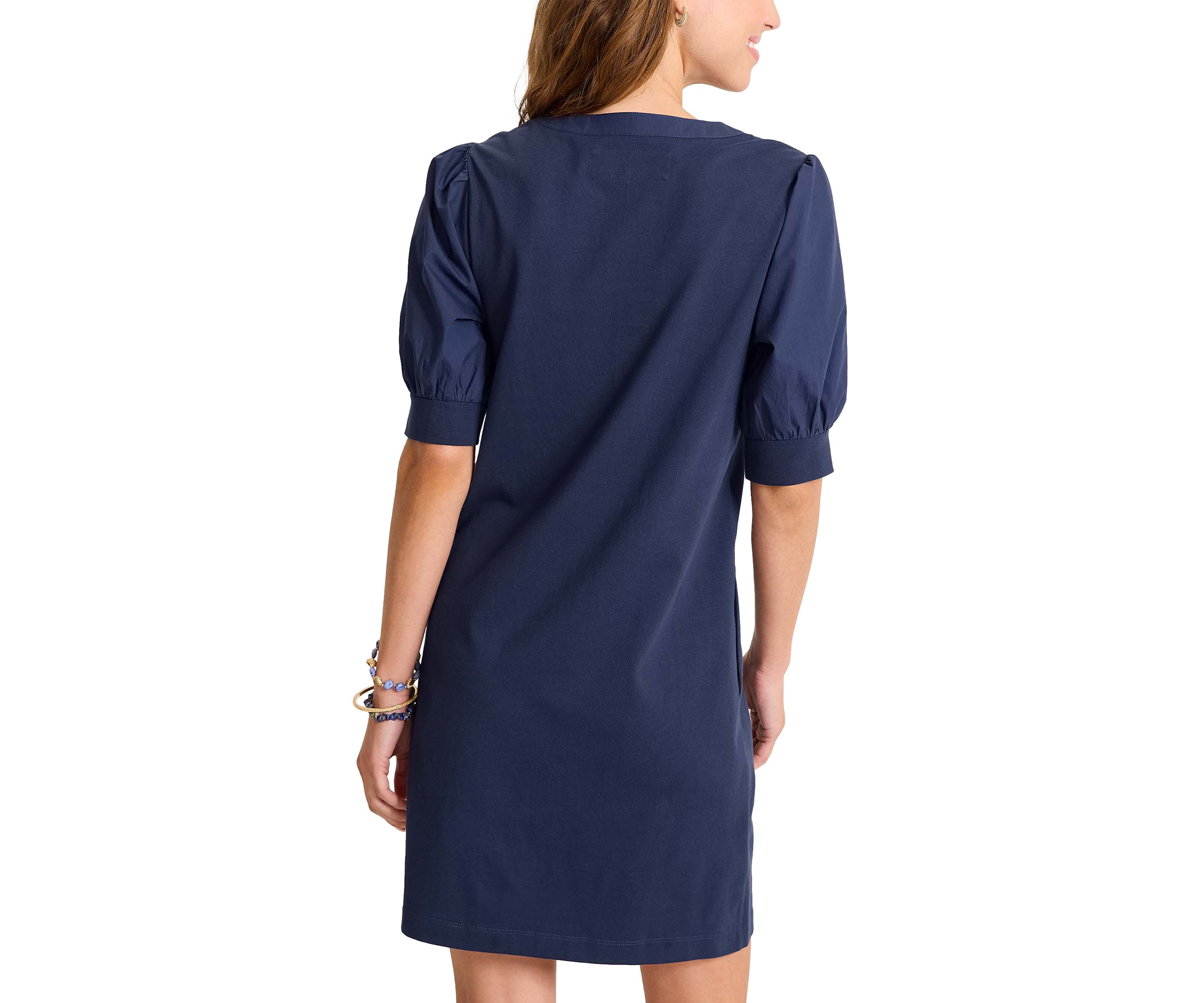 Womens Islandscape Henley Short Dress