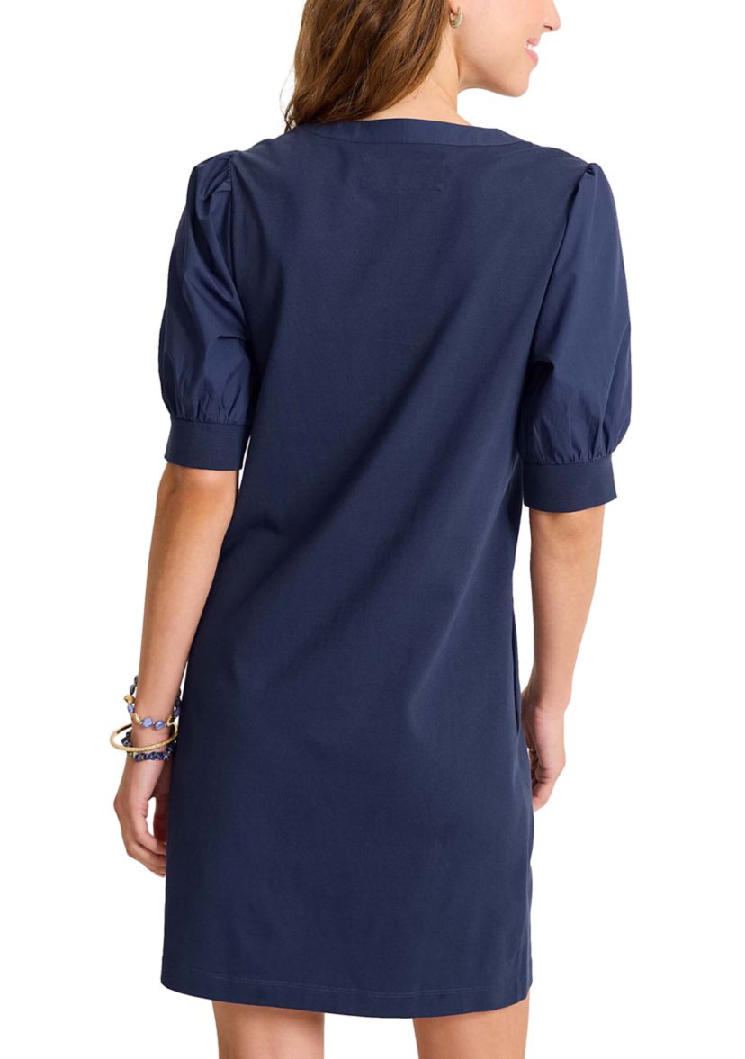 Womens Islandscape Henley Short Dress