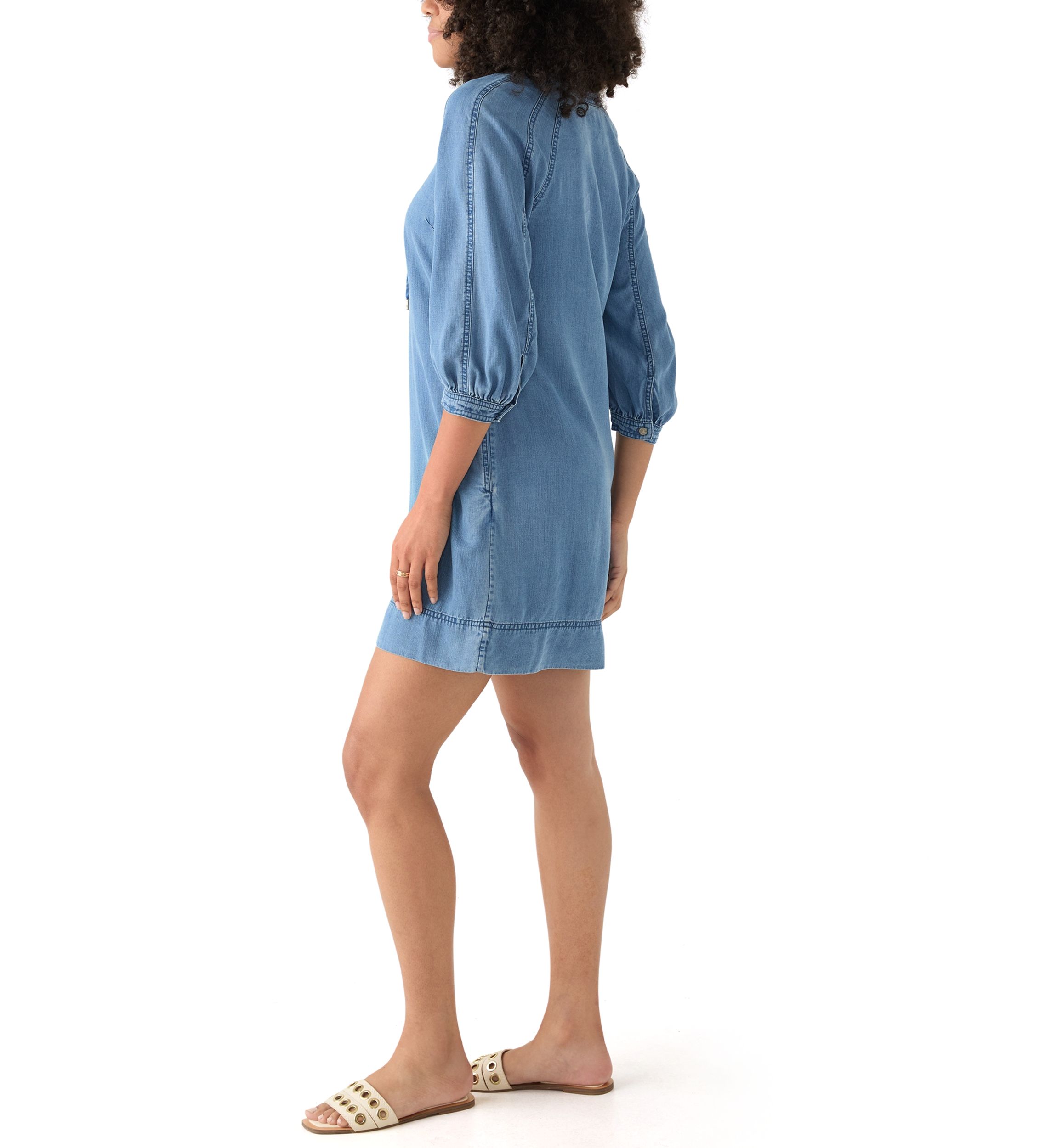 Chambray O Lei Laceup Dress 