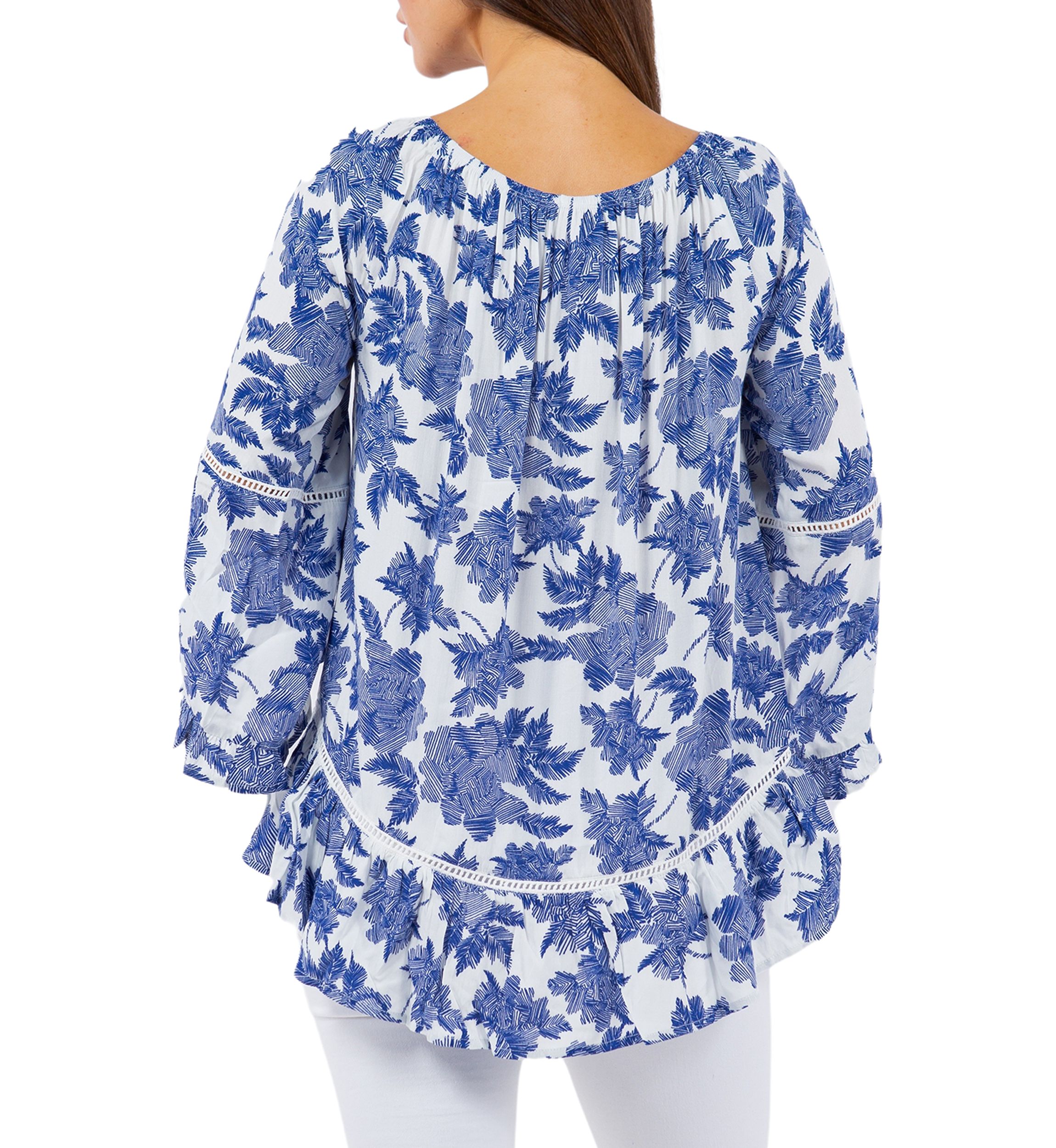 Womens Symphony Sleeve Printed Blouse