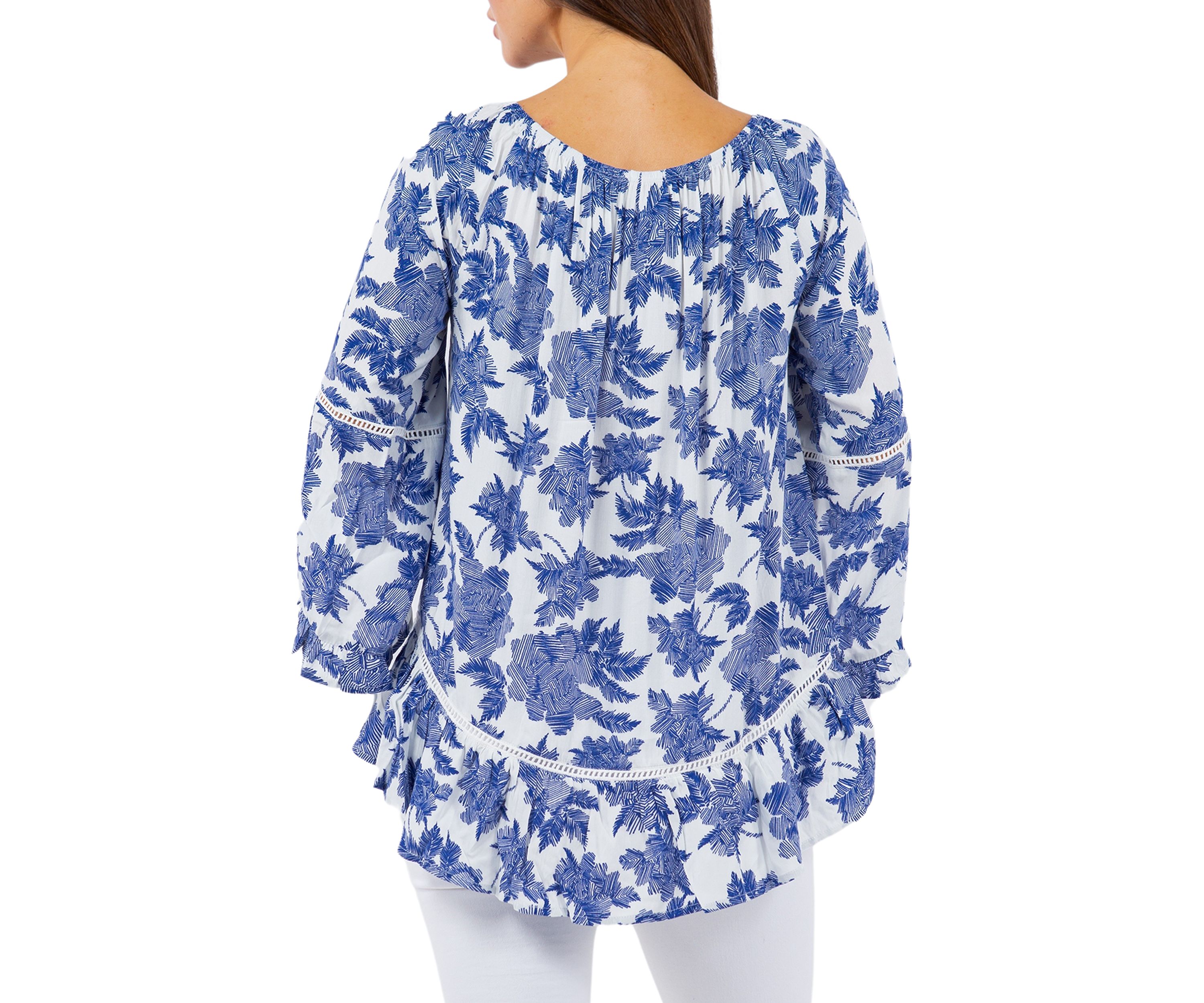 Womens Symphony Sleeve Printed Blouse