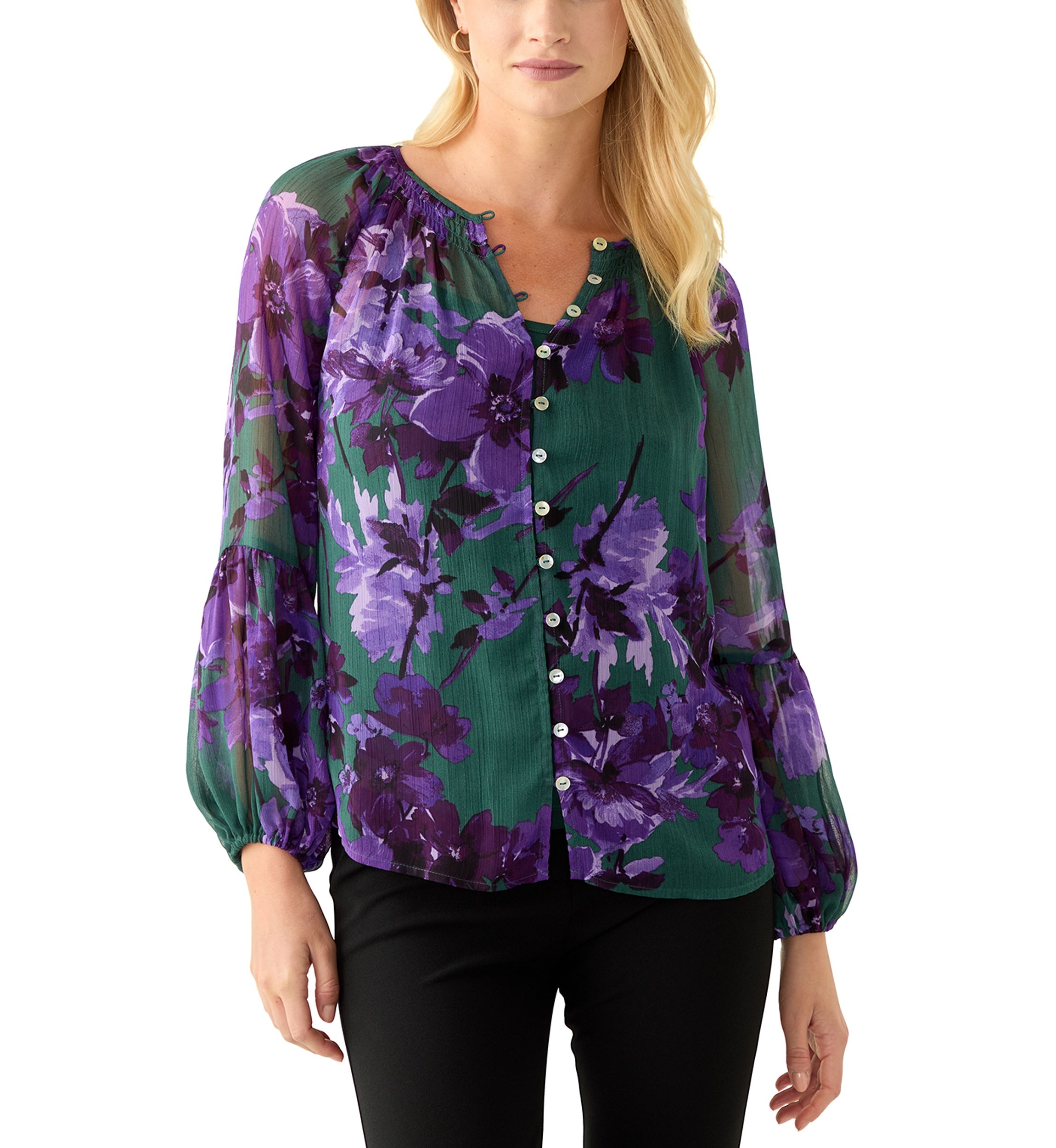 Womens Yoryu Printed Blouse