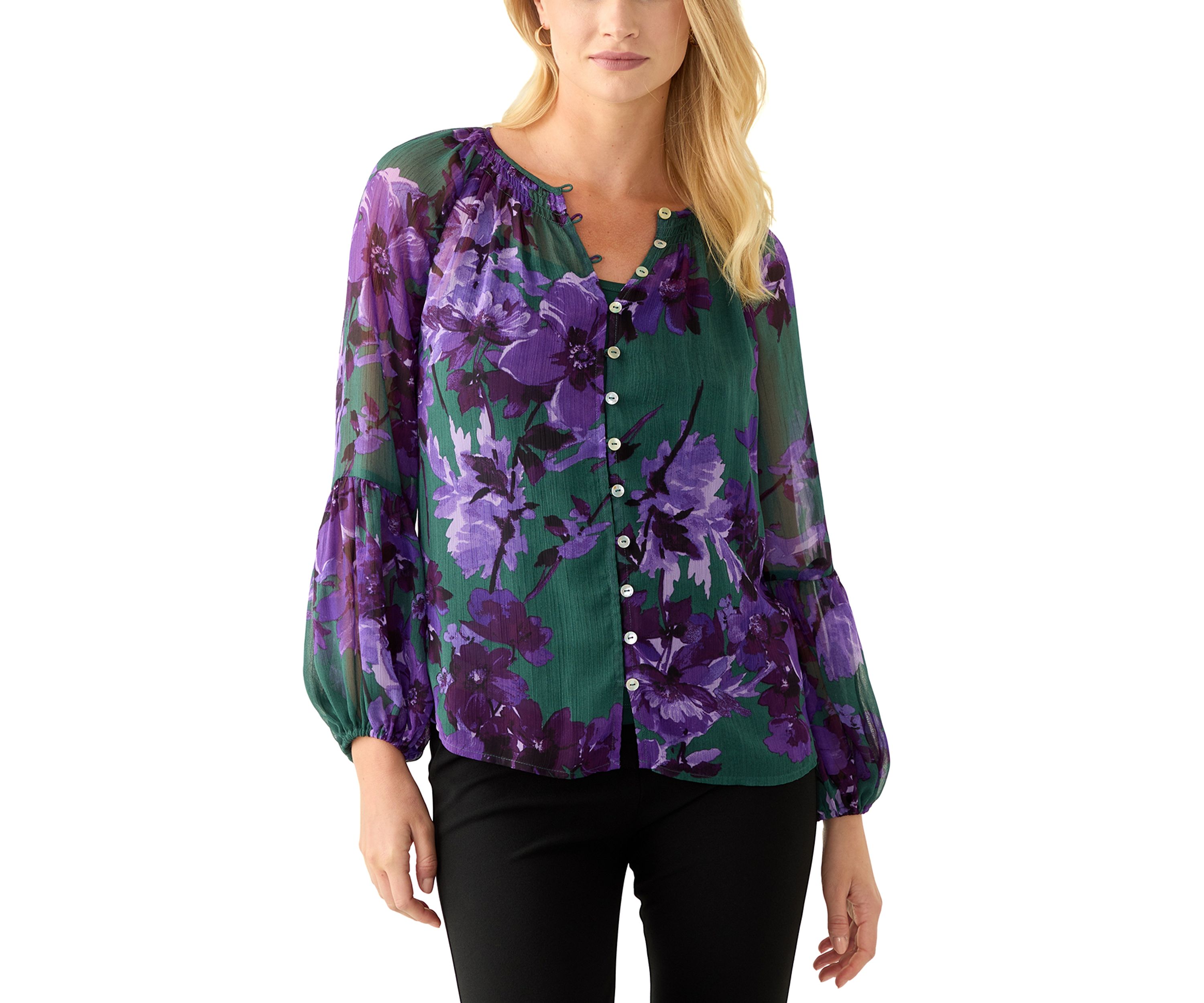 Womens Yoryu Printed Blouse