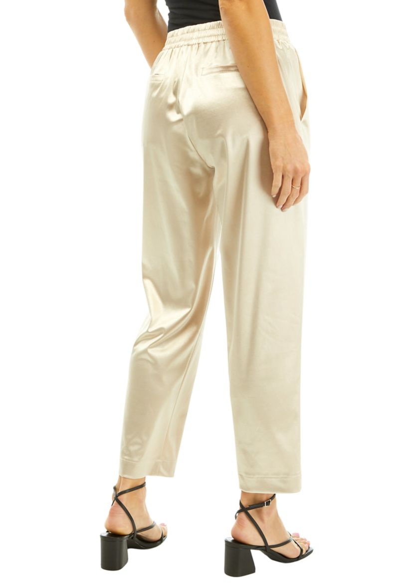 Womens Pull On Satin Knit Pants