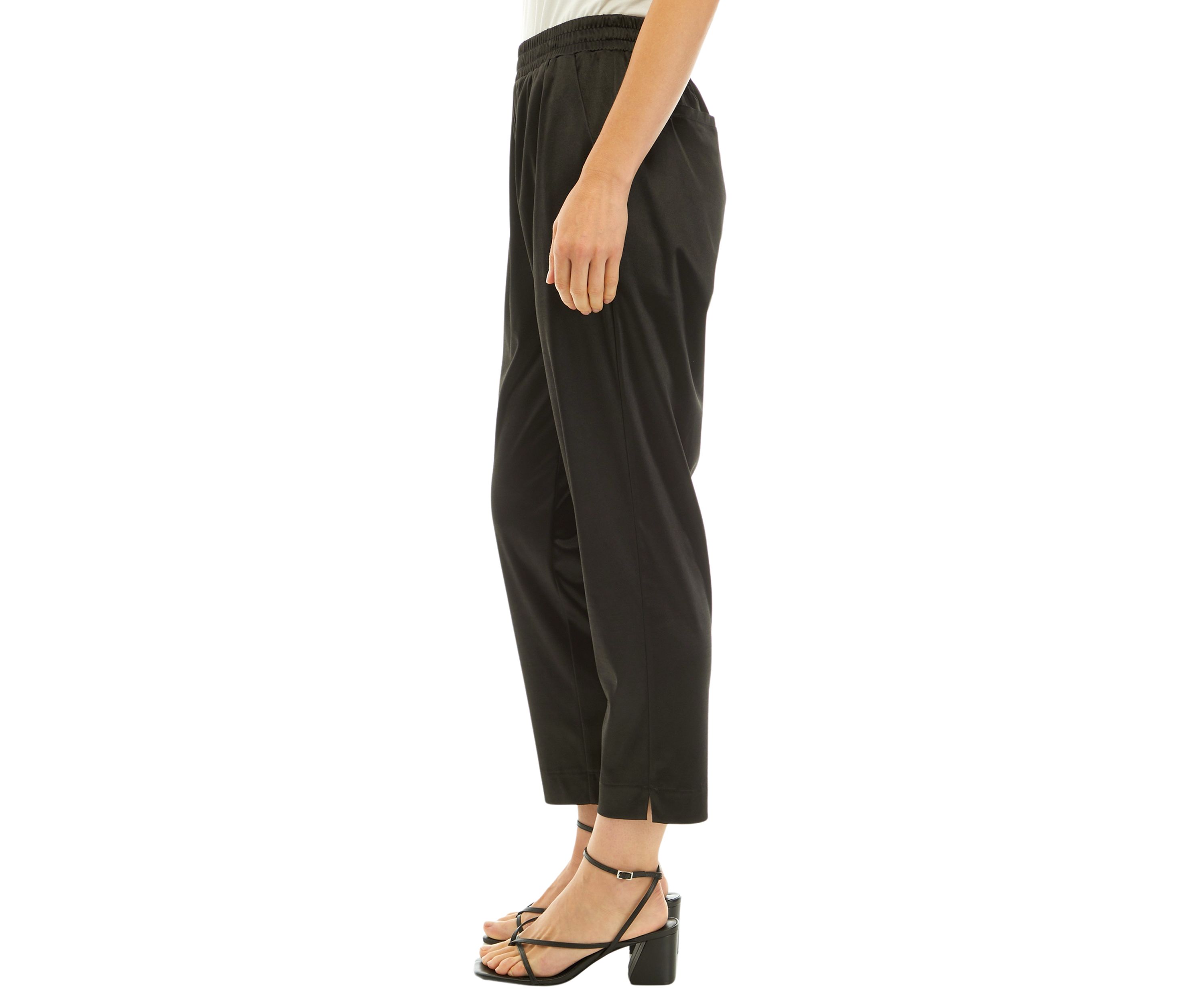 Womens Pull On Satin Knit Pants