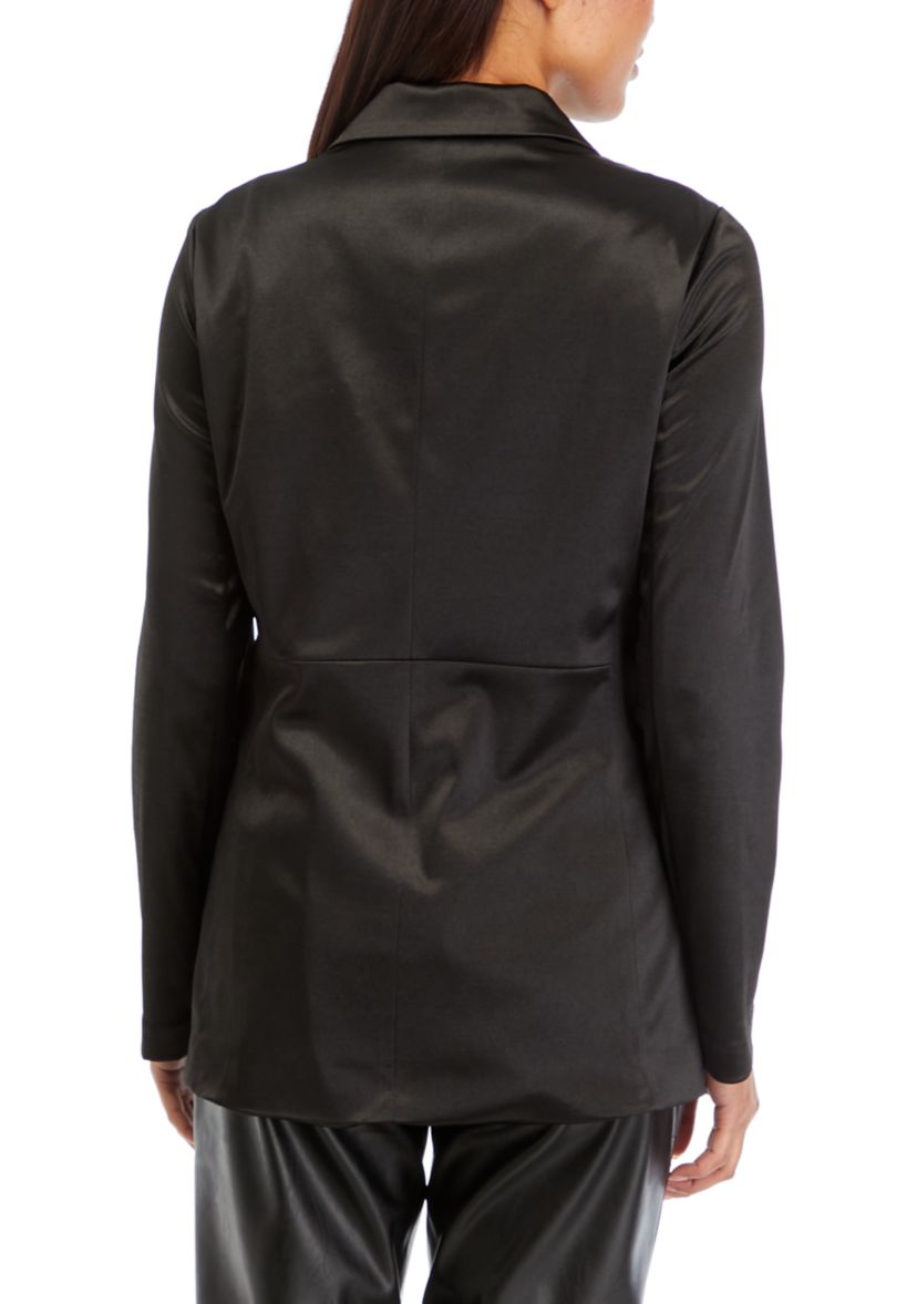 Womens 2 Button Knit Blazer