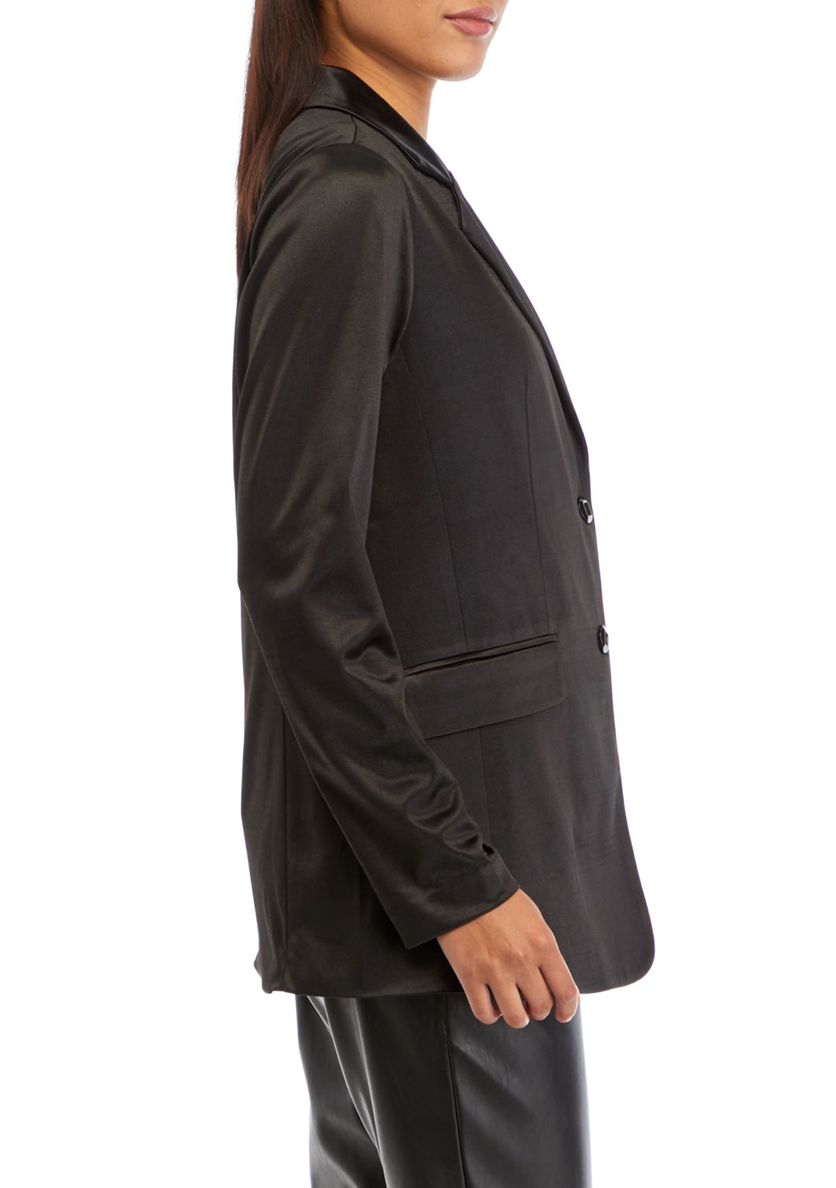 Womens 2 Button Knit Blazer