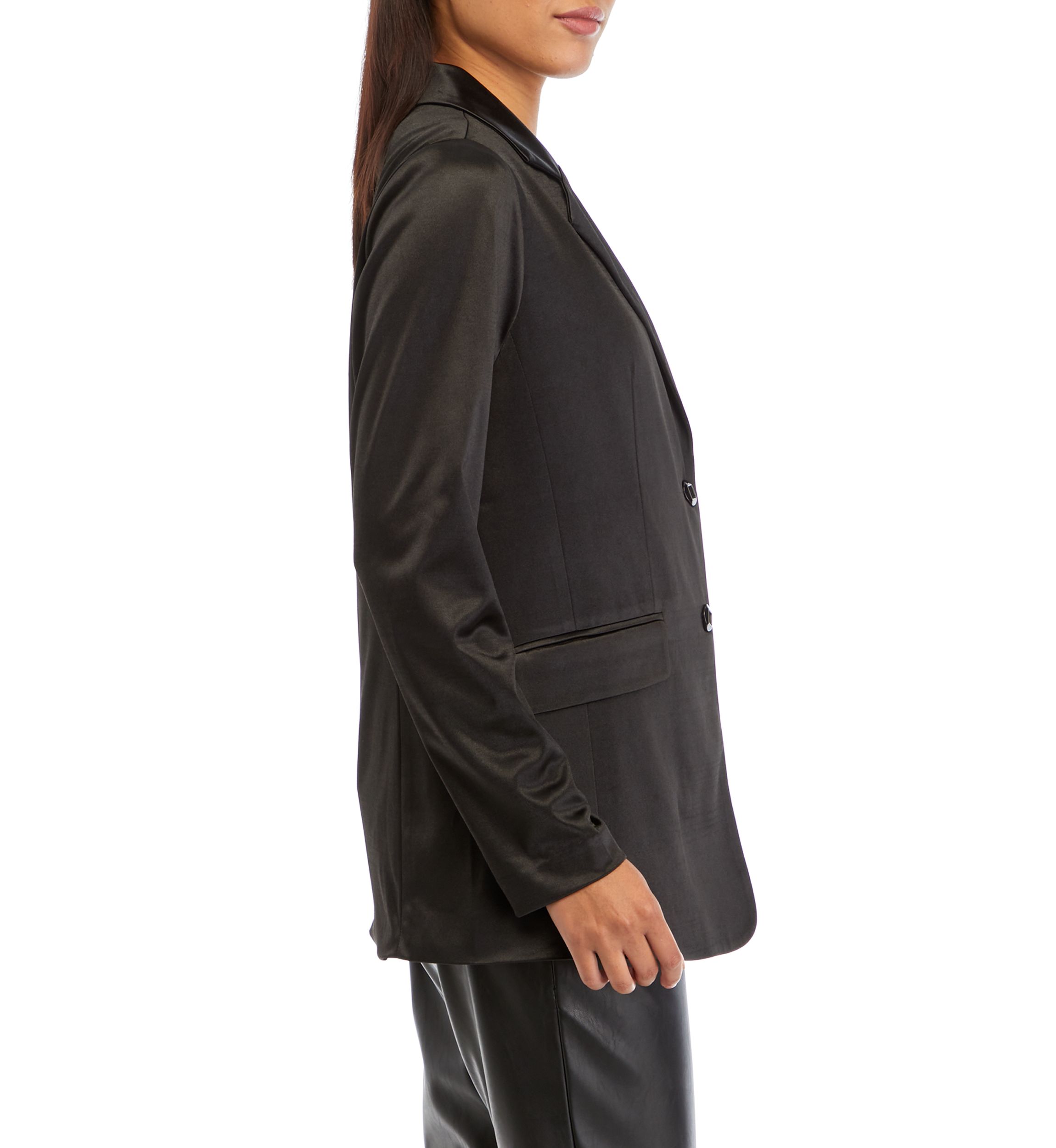 Womens 2 Button Knit Blazer
